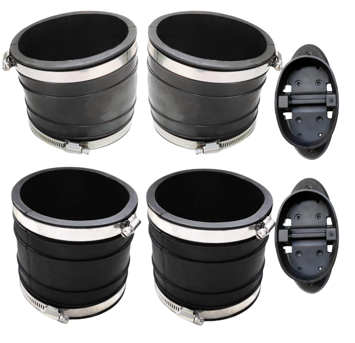 UanofCn 14358T Exhaust Tube and Water Shutter Kit 4 Inches for MerCruiser Stern Drives 807166A3 44348T Boot and Bellow