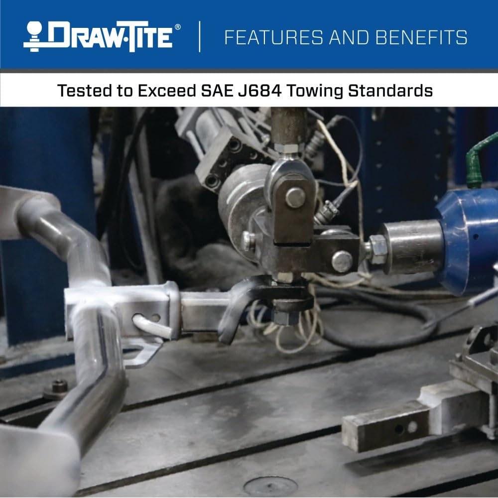 Draw-Tite Ultra Frame Class 5 Trailer Hitch, 2" Receiver, Black, Alloy Steel, Model 41954, Custom Fit for 2015-2025 Ford F-150