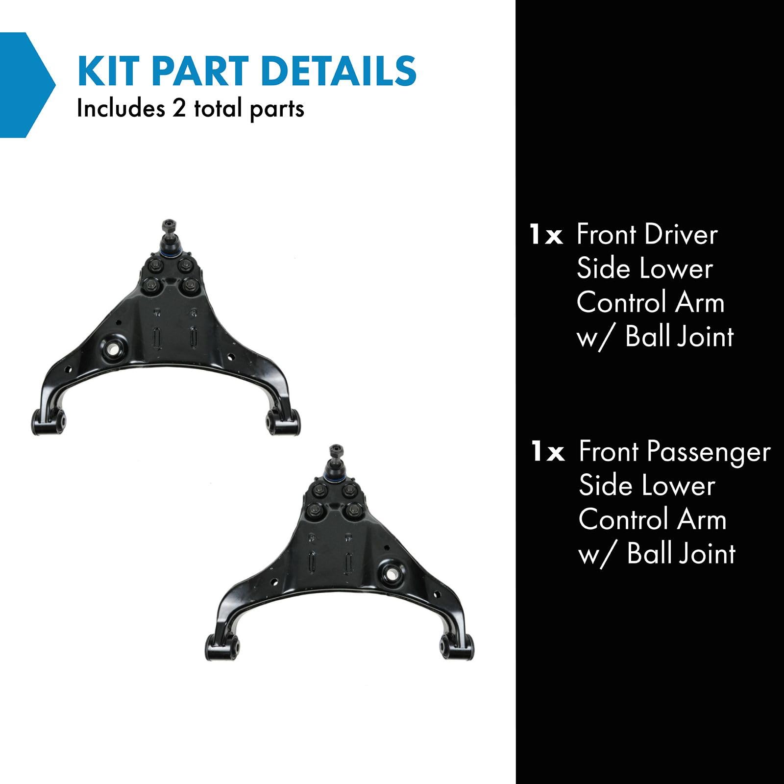 Trq Front Lower Control Arm With Ball Joint Set Compatible With 2004-2012 Chevrolet Colorado Gmc Canyon 2006 Isuzu I-280 2007-20