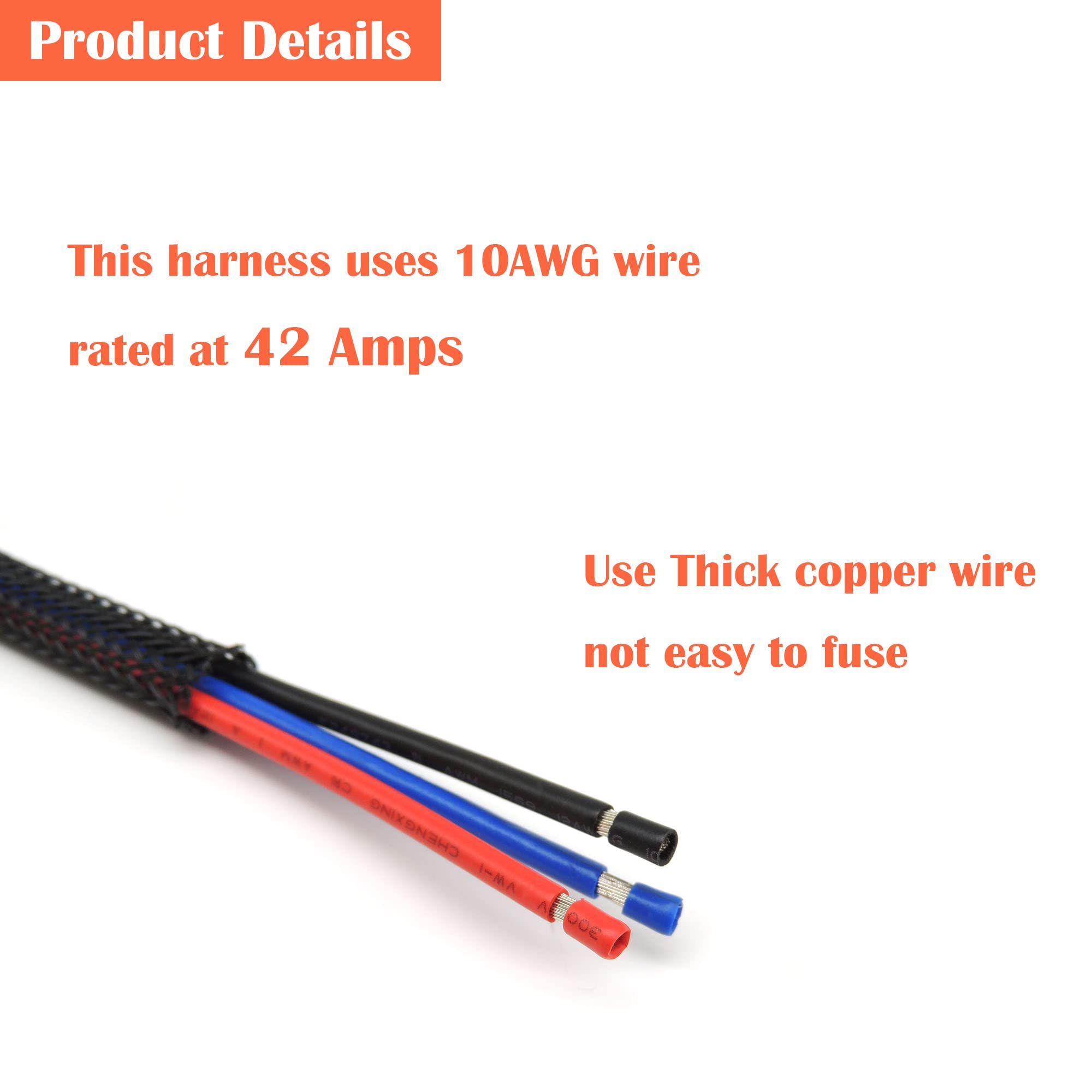 Hisport Atv Stator Connector Repair Harness Kit - Compatible With Polaris Rzr Ranger Utv Atv Burnt Wire