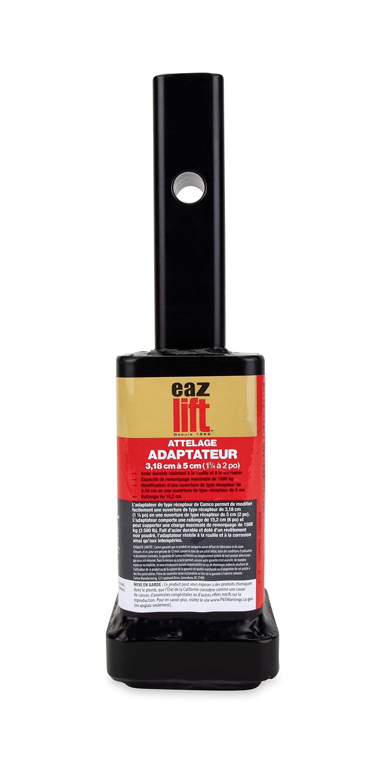 Eaz-Lift Hitch Receiver Adapter - Easily Adapts A 1 '' Receiver To A 2'' Receiver | 6'' Extension, 3,500 Lb. Capacity (Gtwr) | D