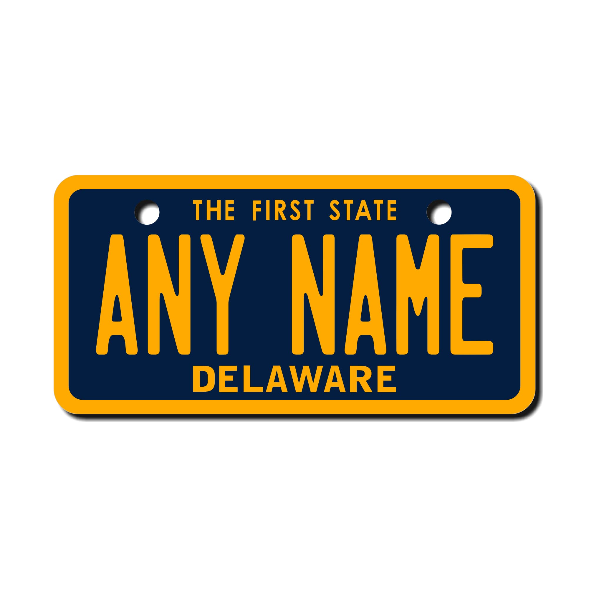Teamlogo - Personalized Delaware License Plate - Custom Aluminum Name, Text, Or Number Plate - Customized License Bike Accessori