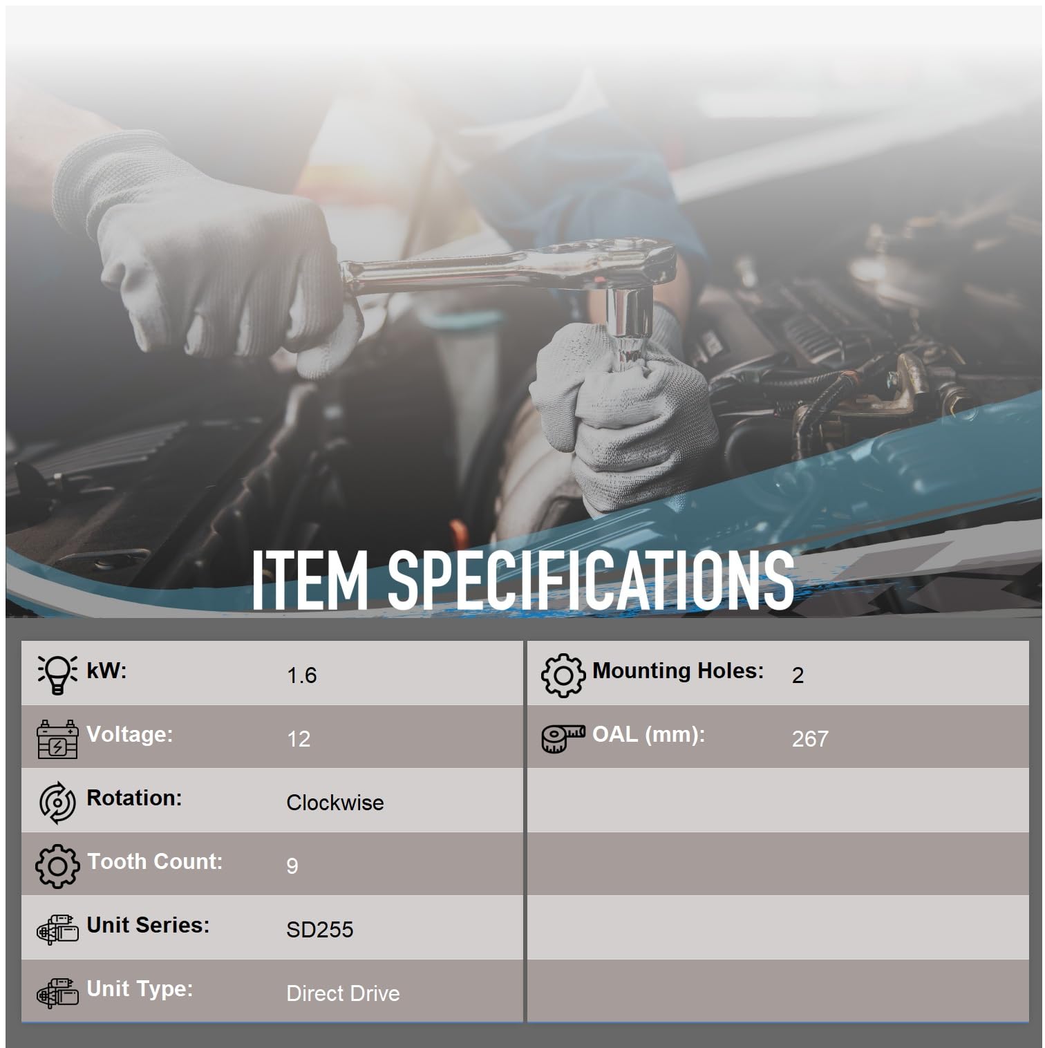 OEG Parts New Starter Compatible with 1997-2000 Chevy Chevrolet Suburban, Tahoe, C1500 C2500 C3500 & GMC Express Van 4.3L 5.0L 5