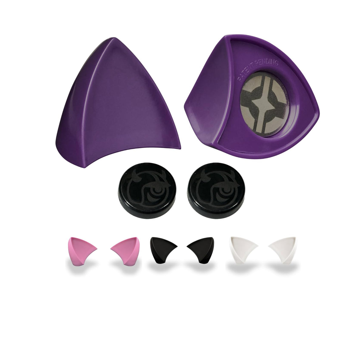 Helmet Flair Magneatohz Purple Cat Ears For Helmet | Made In Usa | Magnetic & Interchangeable Kitty Ears For Motorcycle, Bike &
