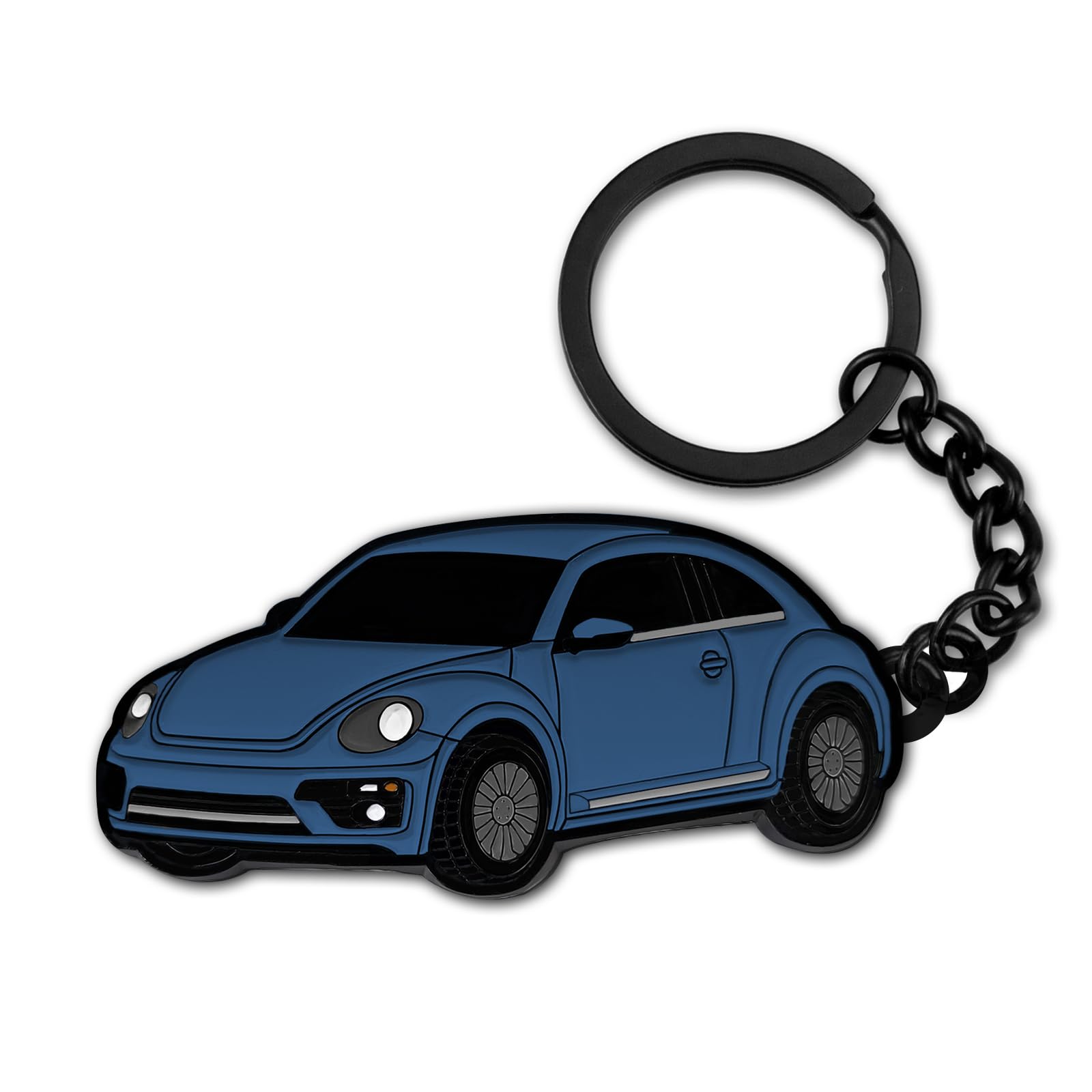 Glahorse For Volkswagen New Beetle Keychain，For Volkswagen New Beetle Accessories 2005-2022，Metal Keychain (Blue)