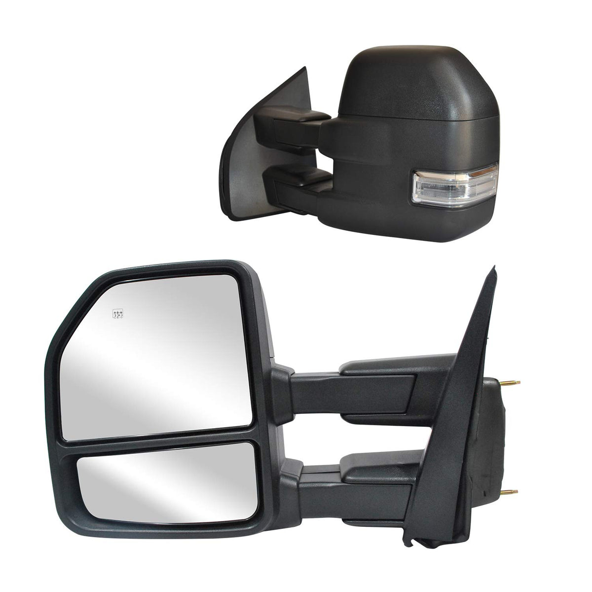 Wllw Towing Mirrors Fit For Ford F150 Pickup Truck 2015 2016 2017 2018 2019 2020 Power, Heated, Turn Signal, Temperature Sensor,
