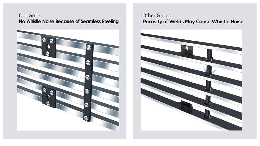 Aps Compatible With Ford F-150 2009-2014 Lower Bumper Stainless Steel Chrome Billet Grille Grill Insert F66789A