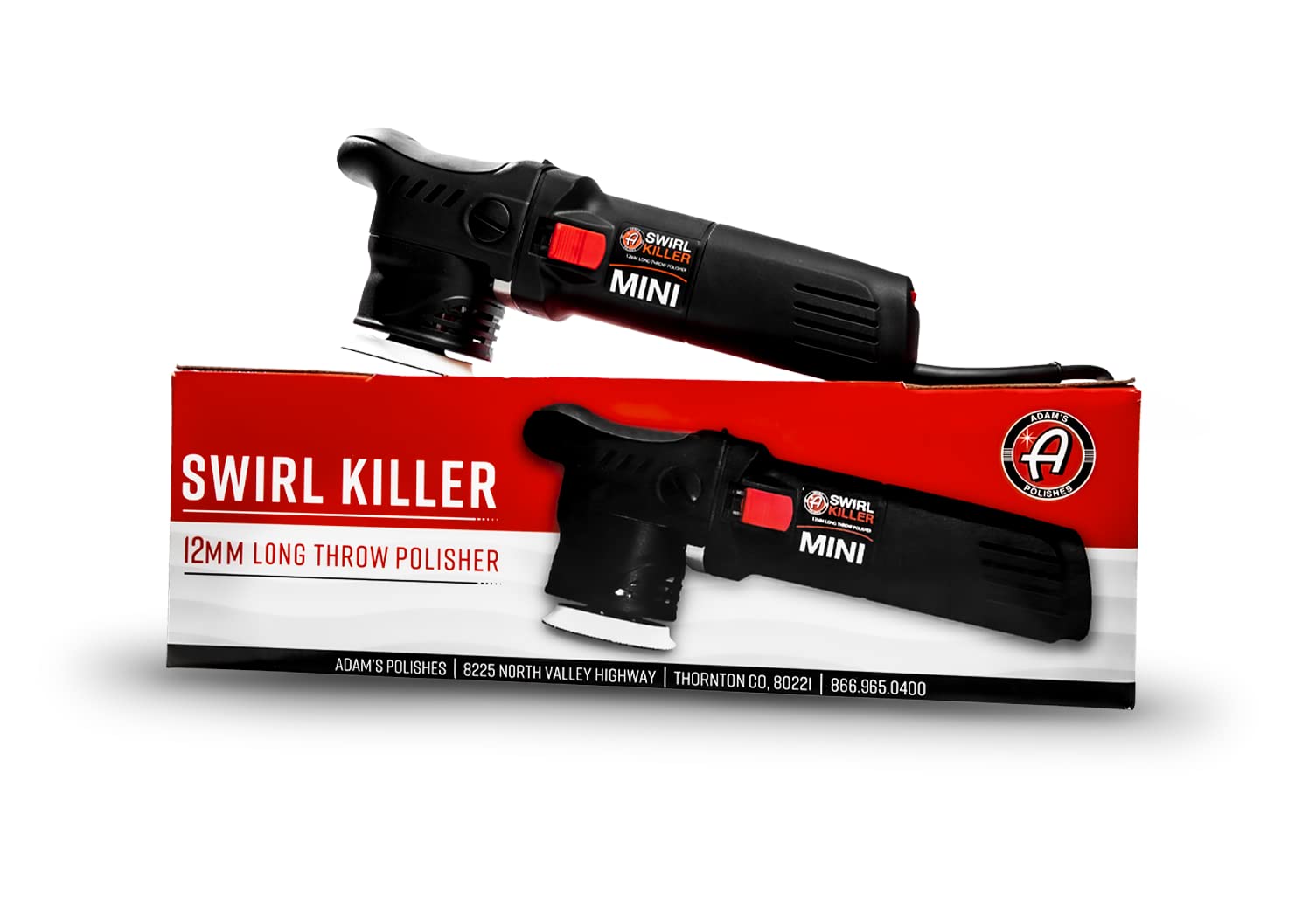 Adams Polishes Swirl Killer 12mm Polisher - Orbital Polishing Paint Correcting Buffer Tool - Car Scratch Remover - Use Post Car
