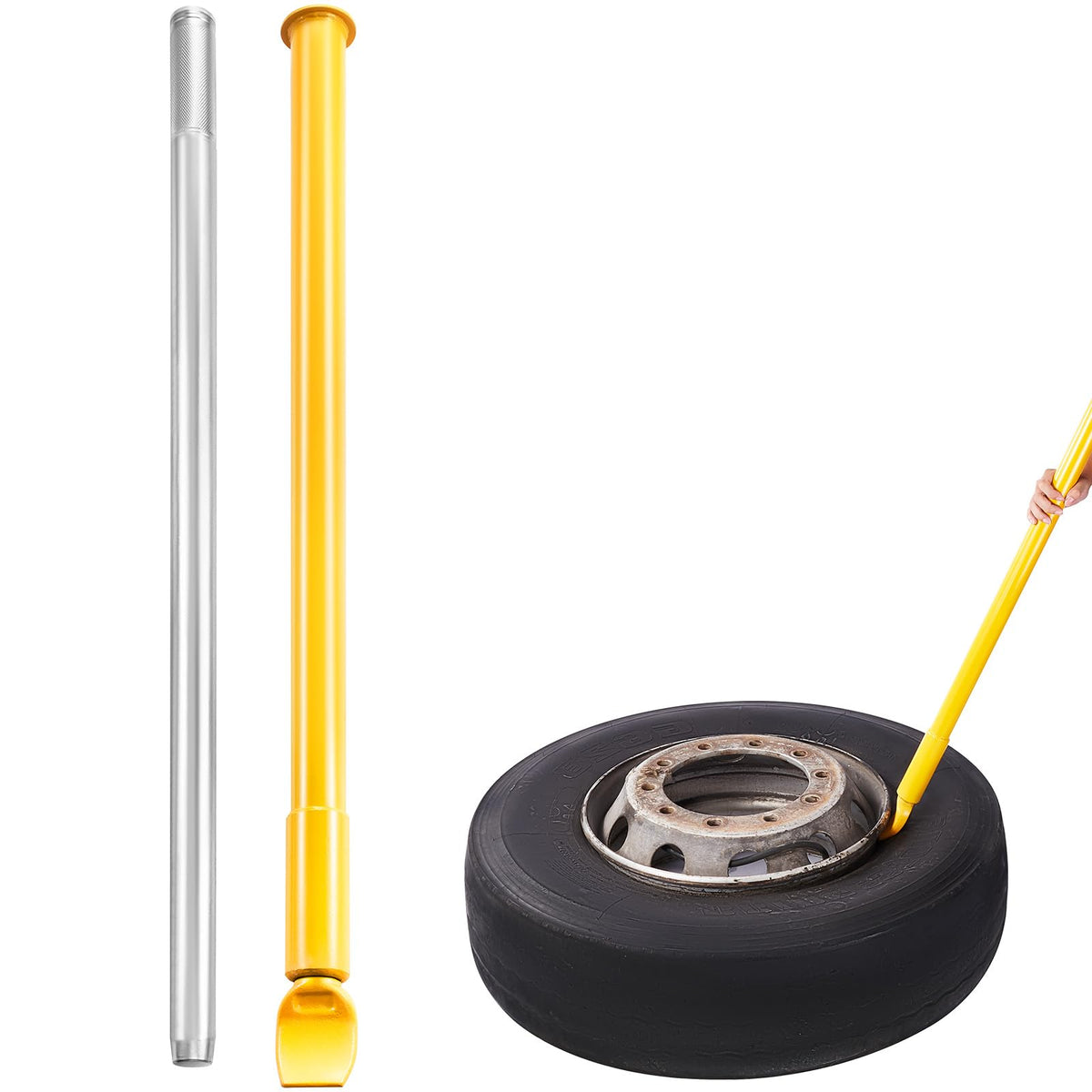 Vevor Tire Bead Breaker Slide Hammer, 46.3' Length Heavy Duty Steel Tire Bead Breaker, Portable Tire Changing Sliding Impact For Car Truck Trailer Tire Removal