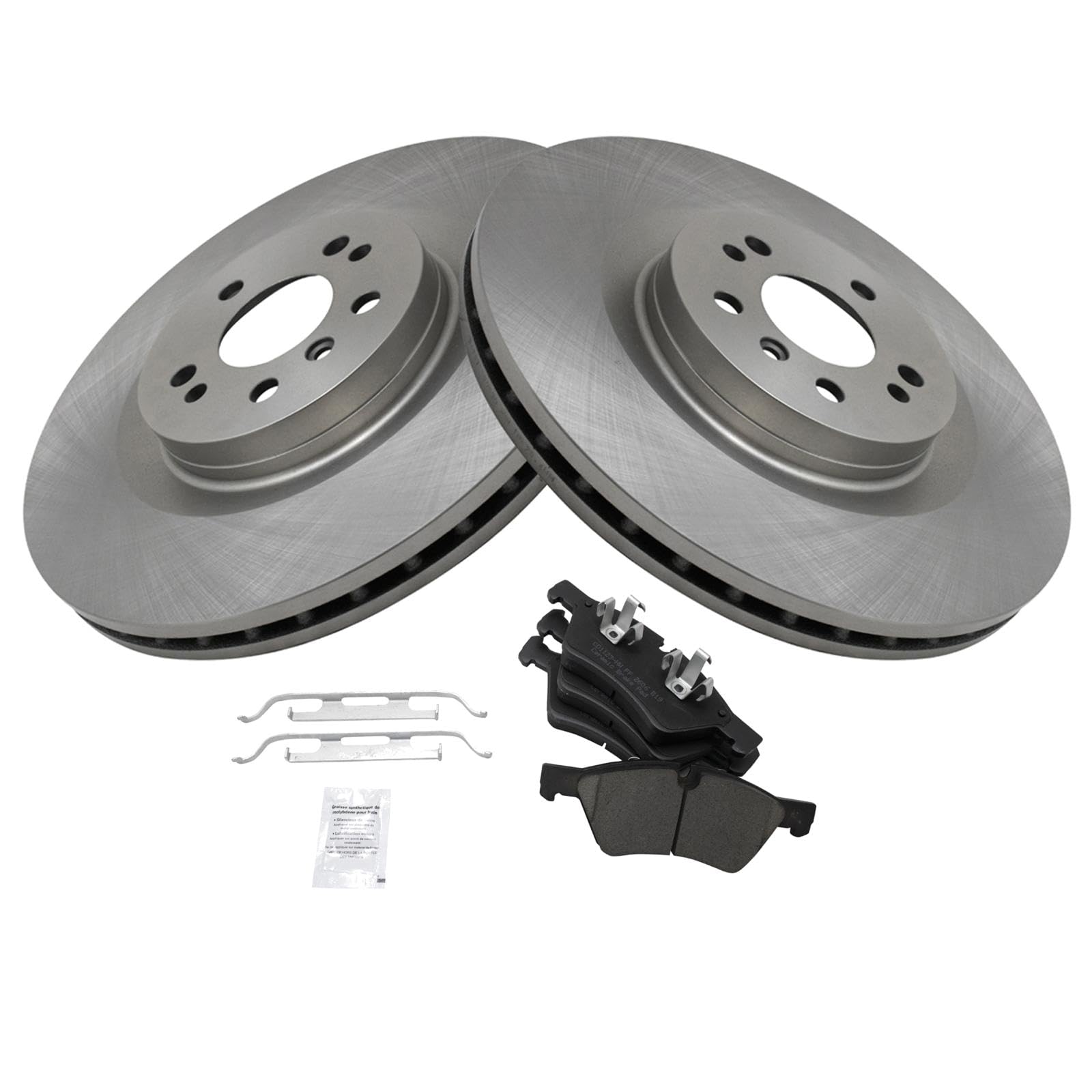 Trq Front Brake Pad & Rotor Kit Compatible With 2006-2012 Mercedes-Benz