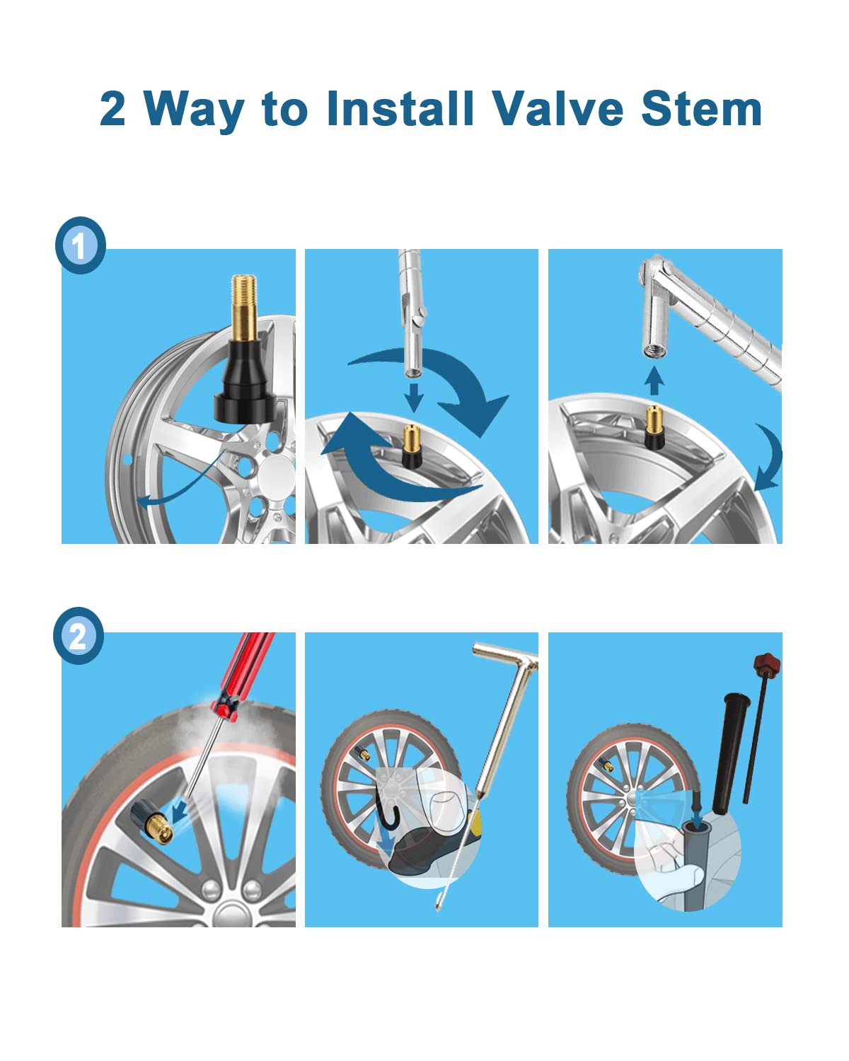 Riseuvo 50Pcs Tr600Hp High Pressure Tire Valve Stem High-Pressure Tubeless Snap-In Valves .453 Good For Larger Or Heavy-Duty Vehicle