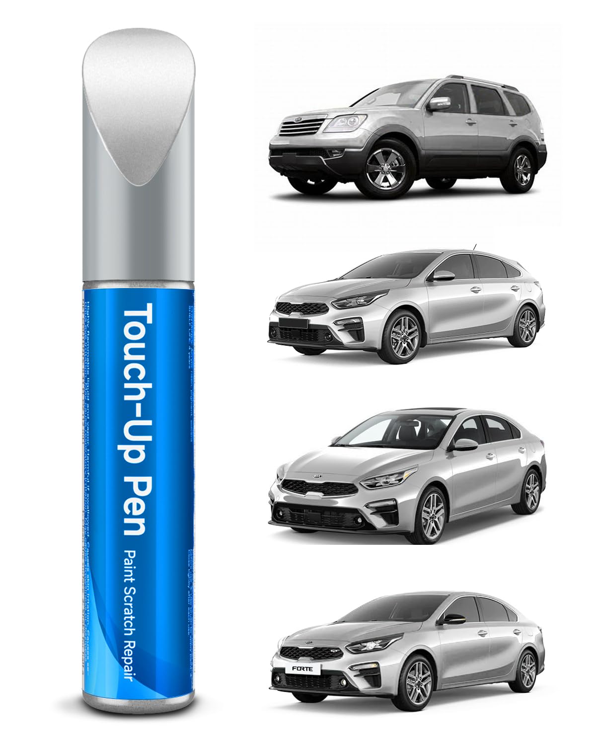 RSACET Bright Silver Metallic(3D/A3D) Touch Up Paint Compatible with Kia Exact Match Touch Up Paint Car Scratch Repair