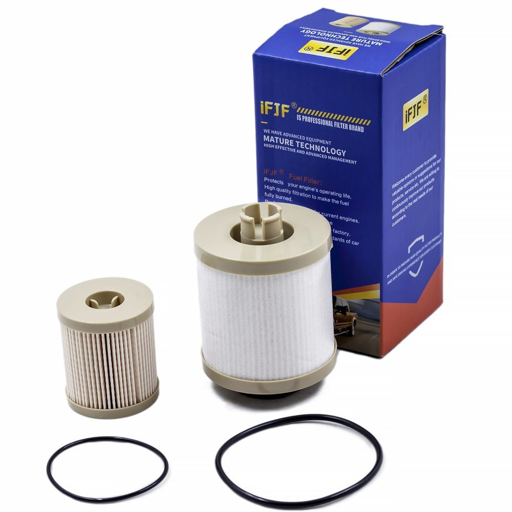 Ifjf Fd4616 Fuel Filter Lower Lifter Pump Filter And Upper Fuel Bowl Filter Replacement For 6.0L V8 Super Duty F250 F350 F450 F5