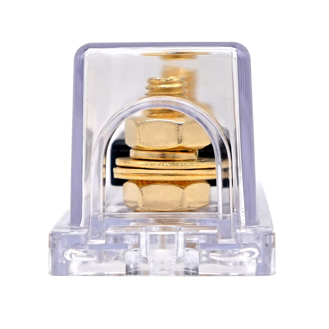 Topstronggear Solid Brass 0/2/4 Gauge 150Amp Anl Fuse Holder With 150Amp Fuses(2 Pack) (150 Amp)