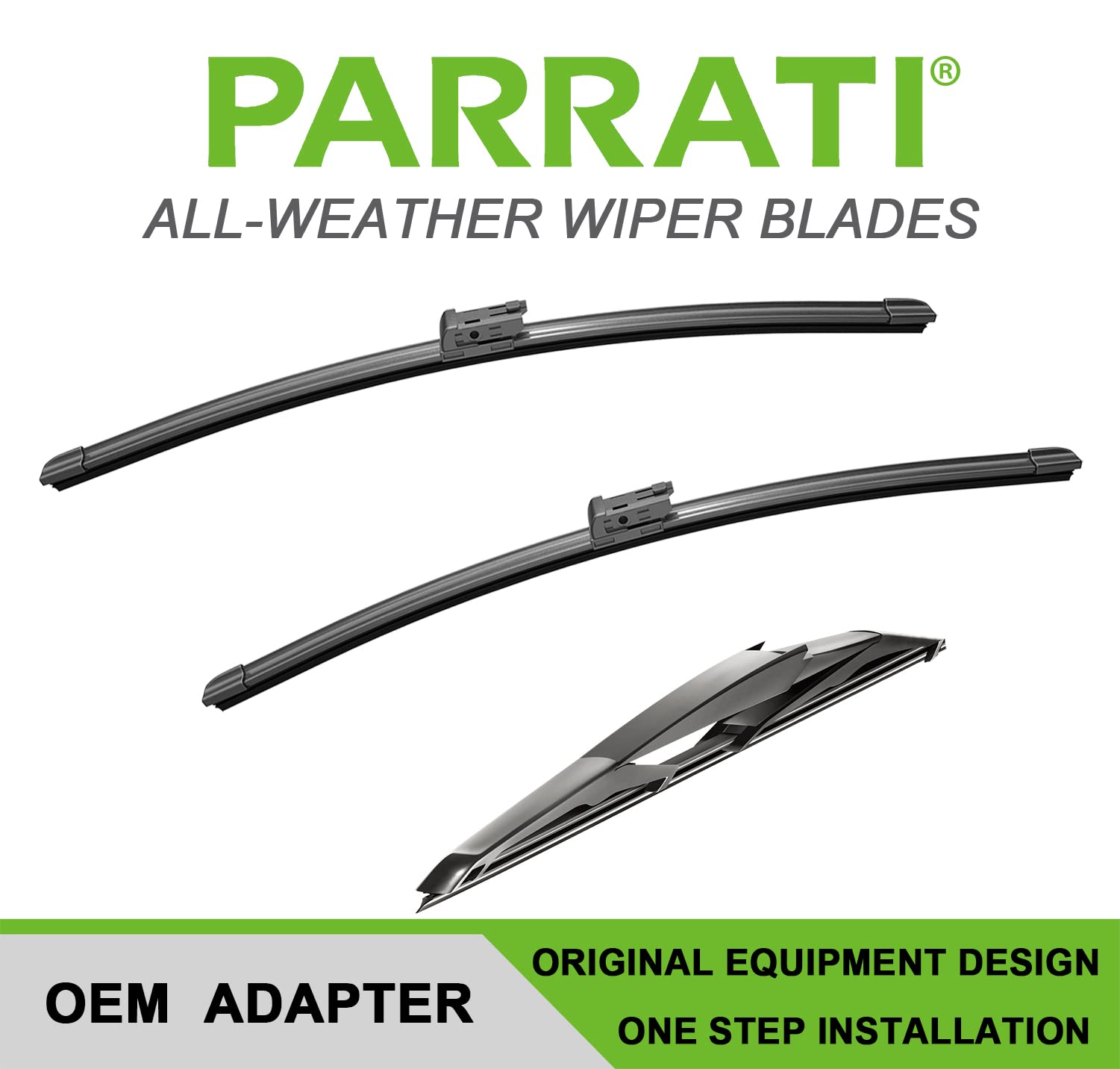 Parrati High Performance Premium All-Season Automotive Windshield Wipers With Rear Wiper Blades Replacement For 2016-2023 Toyota