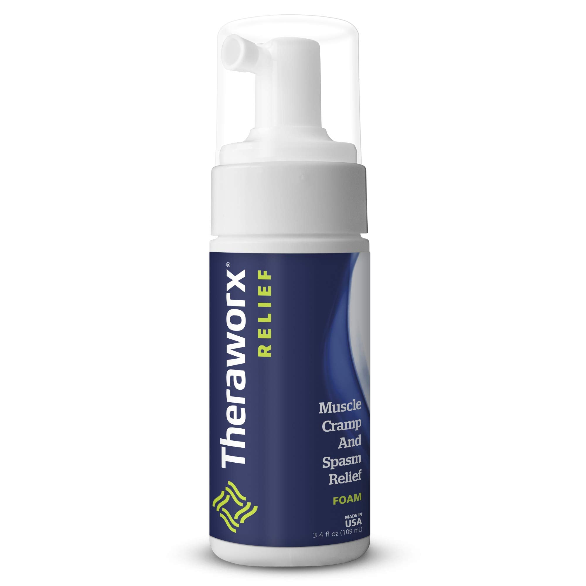 Theraworx Relief Fast-Acting Foam For Leg  Foot Cramps And Muscle Soreness, 34Oz Travel Size