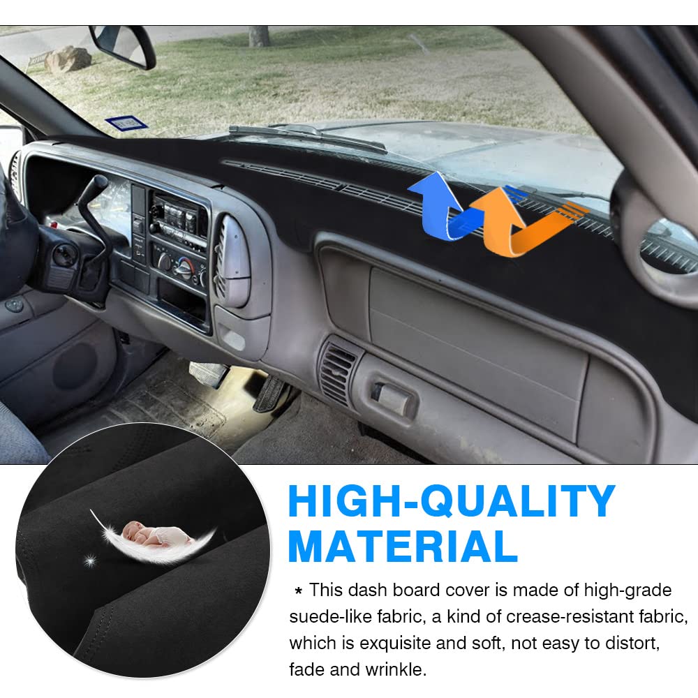 Autorder Dashboard Cover Mat For 1997-2000 Chevy Chevrolet Silverado/Gmc Sierra C1500 C2500 C3500 K1500 K2500 K3500, 1997-1999 G