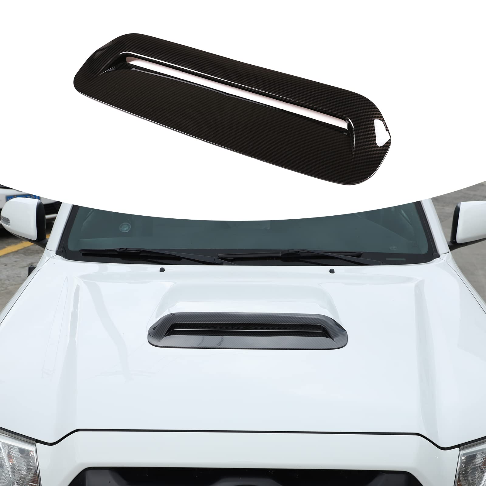 Piugilh Air Flow Intake Cover,Car Decorative Air Flow Intake Scoop Bonnet Vent Hood Cover Fit For Toyota Tacoma 2013 2014 2015