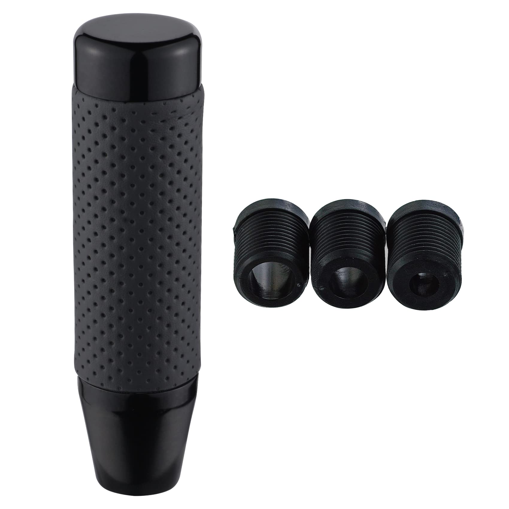 Abfer 5' Aluminum Alloy Car Shifter Knob, Heavy Weighted Gear Lever Stick Shift Handle Fit Most Automatic Manual Vehicle (Black)