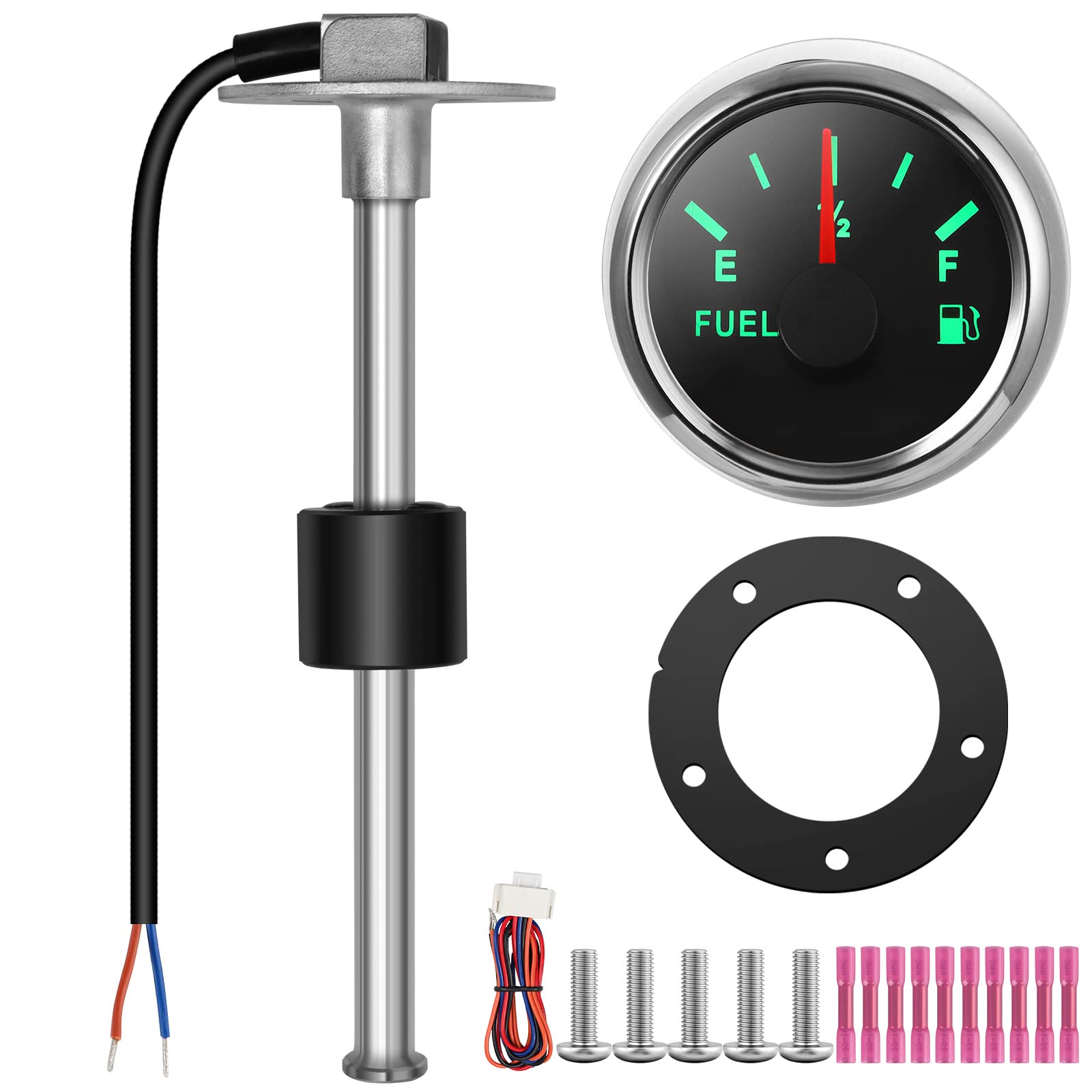 Rupse Fuel Sender Unit Boat Fuel Tank Sending Unit Fuel Water Level Sensor Stainless Steel Fuel Sender And Fuel Gauge For Boat Car Truck Rv (8' (200Mm))