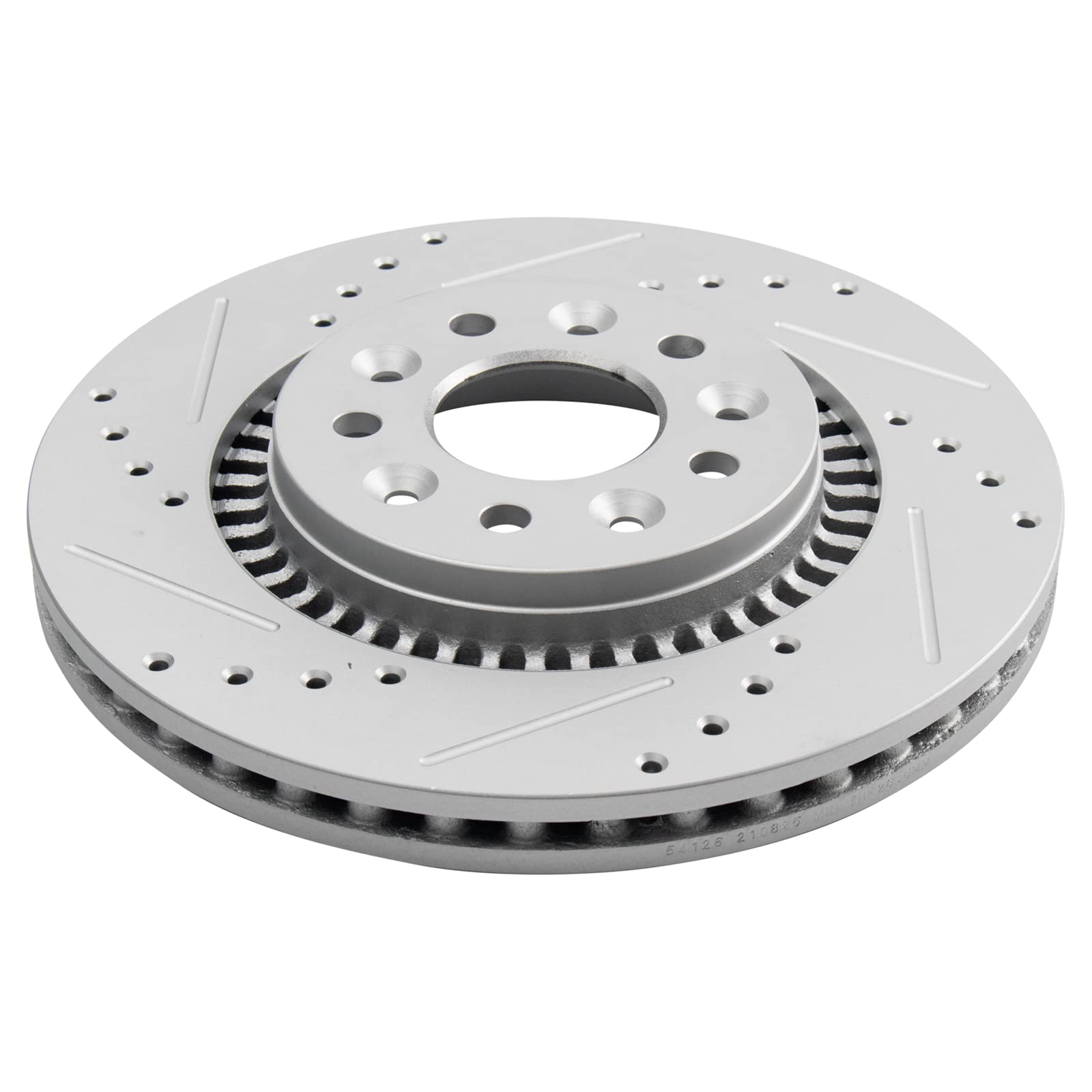 Trq Front Performance Brake Rotors Set Premium G-Coated Cross Drilled & Slotted Compatible With 2005-2007 Ford Five Hundred Free
