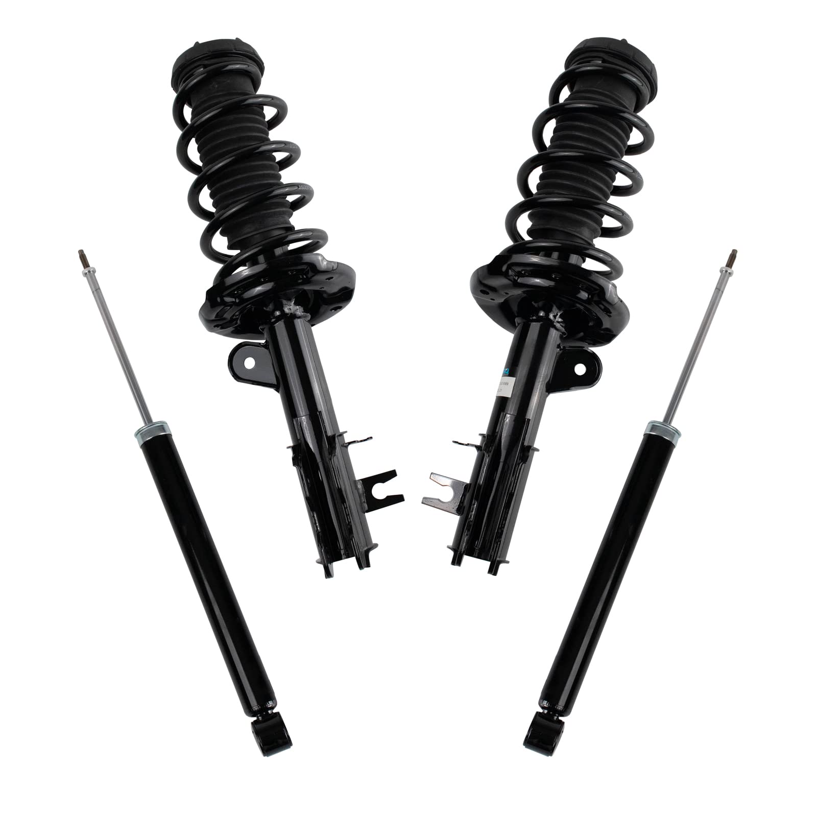 Trq Front And Rear Complete Strut Assembly & Shock Absorber Kit Complete Strut & Coil Spring Assembly Compatible With 2013-2022