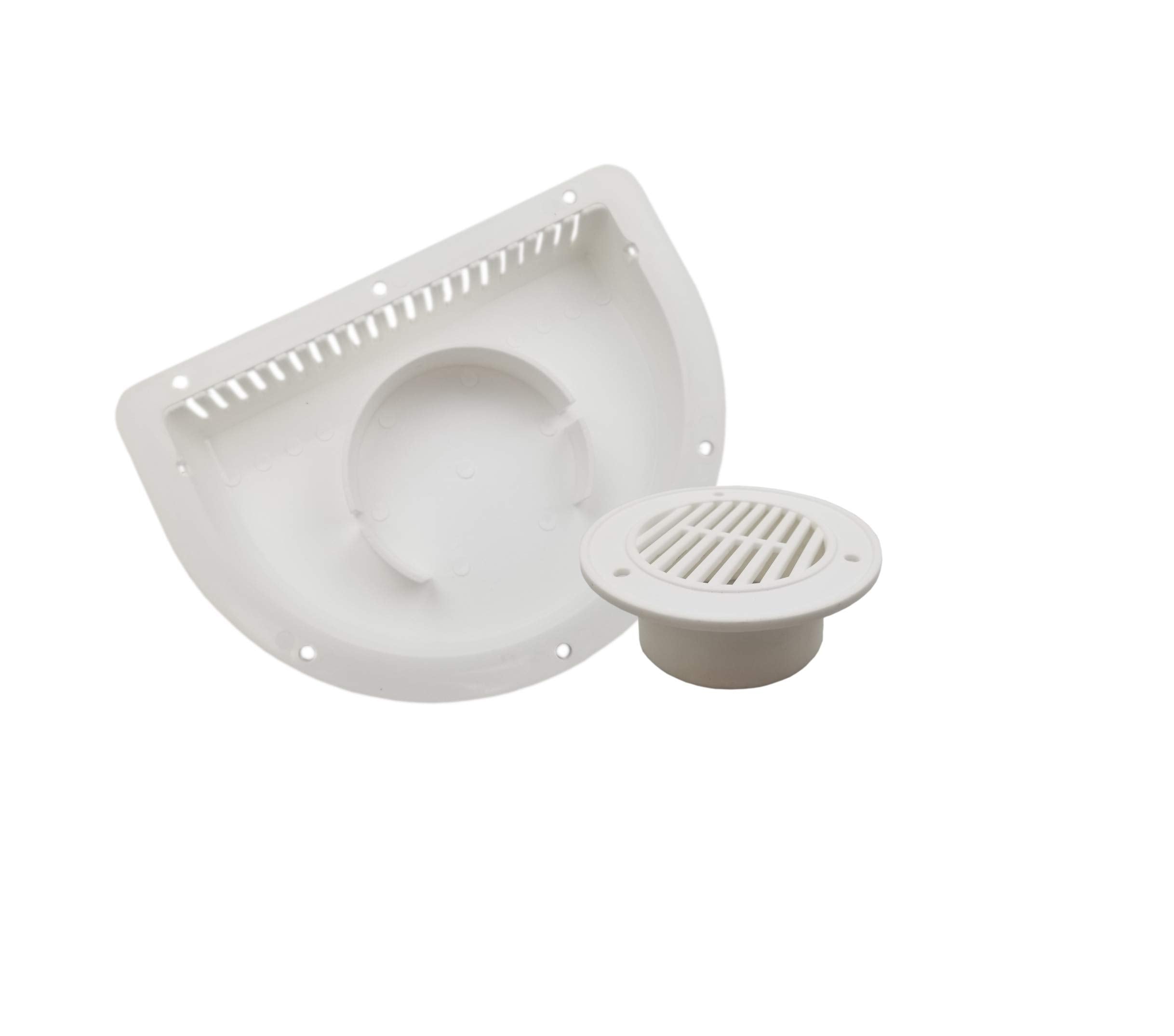 RV ATV Cycle Truck Cargo Work Trailer White Side Air Vent -Like New