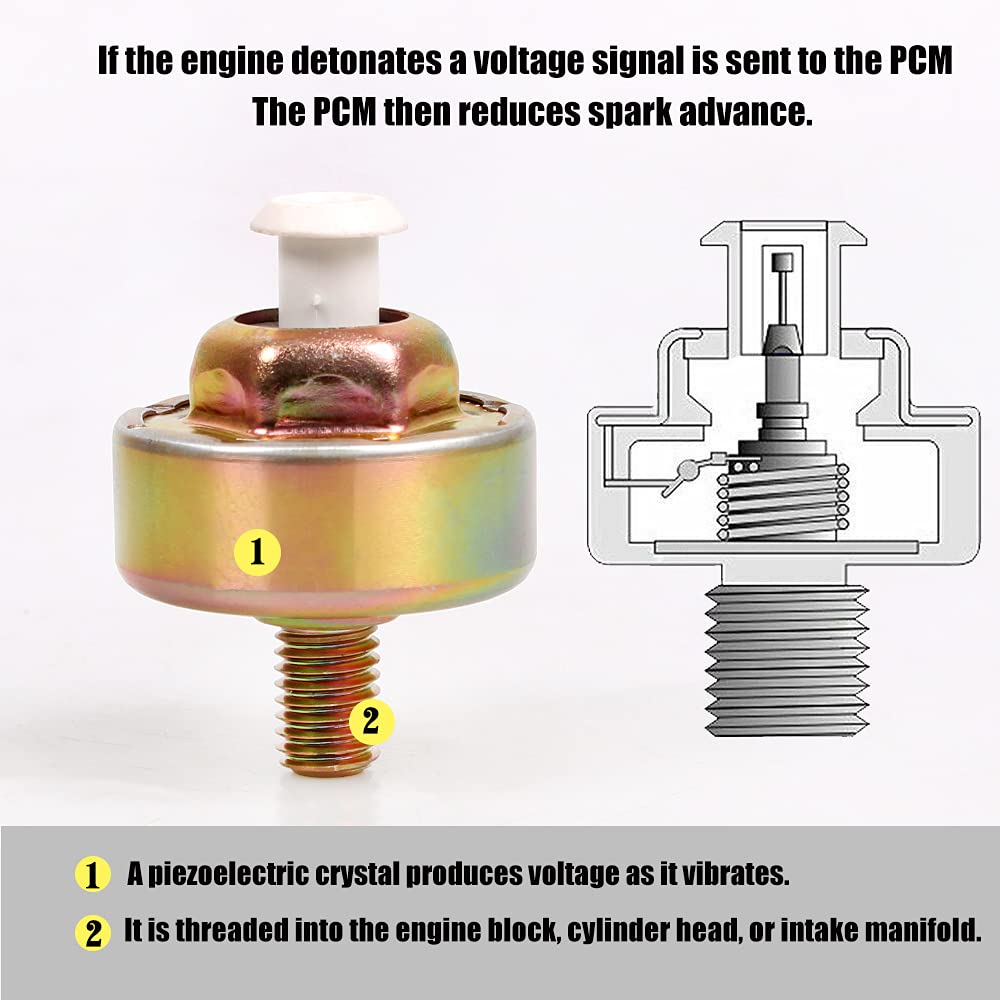 Muge Racing 12589867 Dual Knock Sensors with Wiring Harness Kit for Chevy GM LS1 LS6 LQ9 4.8L 5.3L 6.0L 8.1L