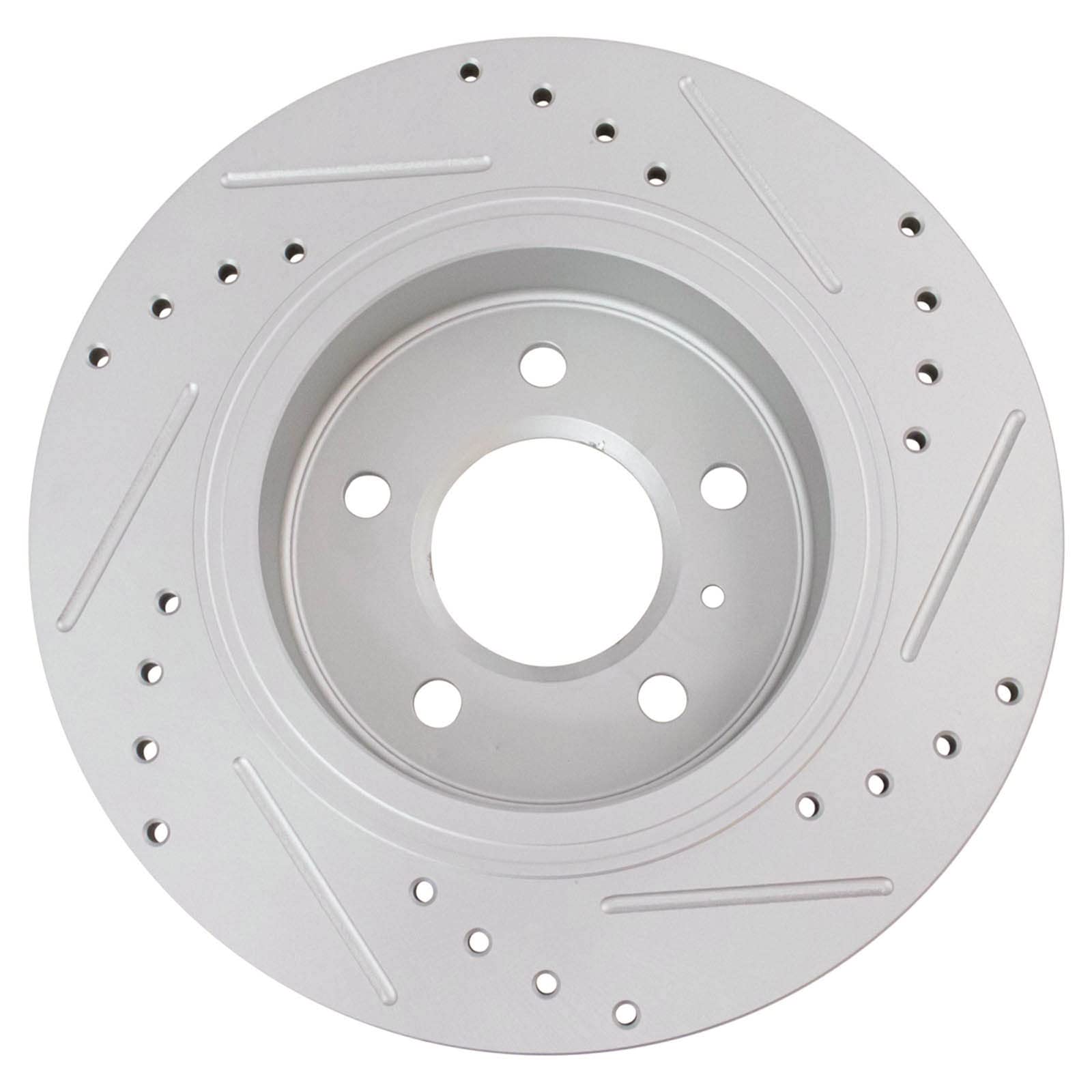 Trq Rear Performance Brake Rotors Set Premium G-Coated Cross Drilled & Slotted Compatible With 2006-2011 Buick Lucerne Cadillac