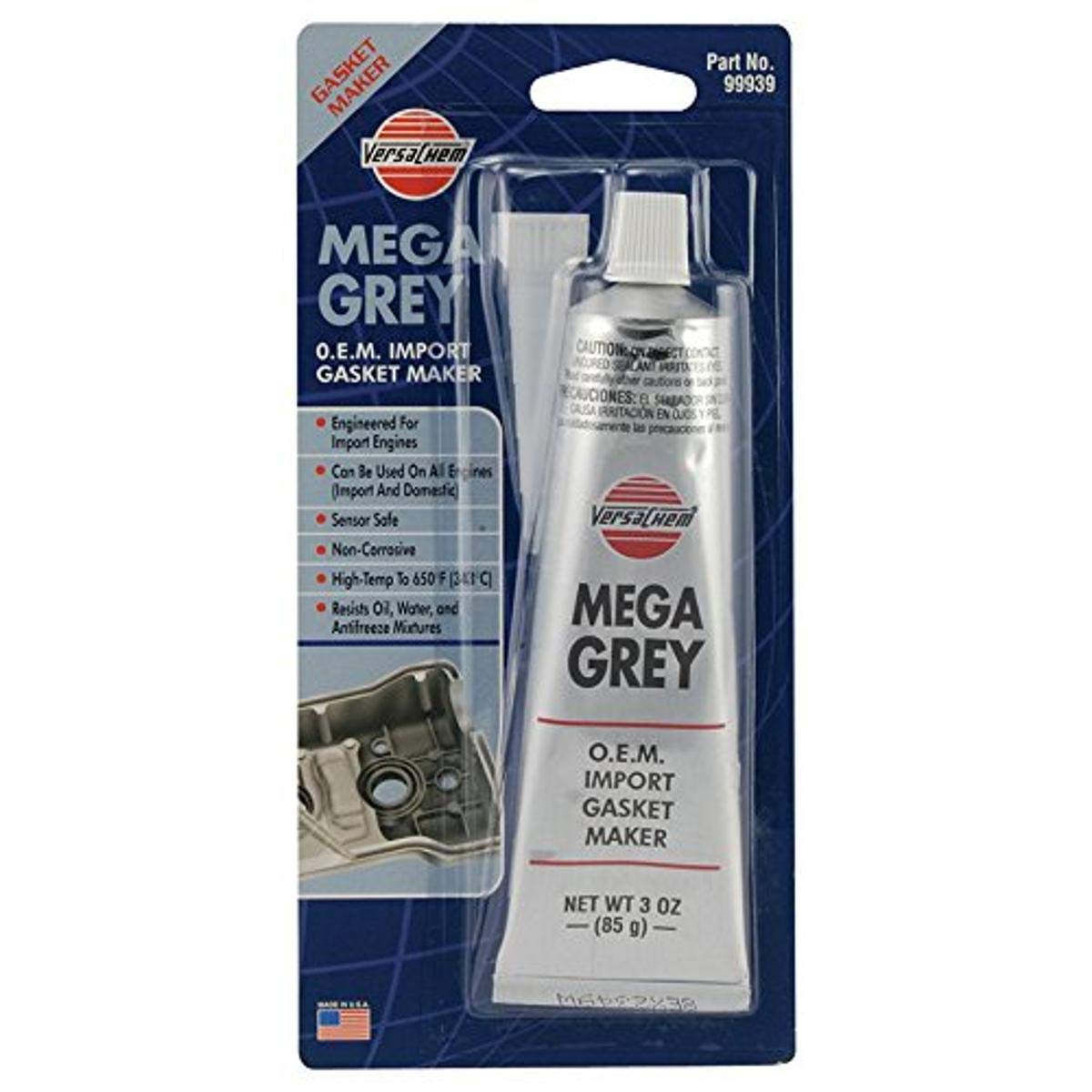 Versachem 99939 Mega Grey Oem Silicone - 3 Oz.