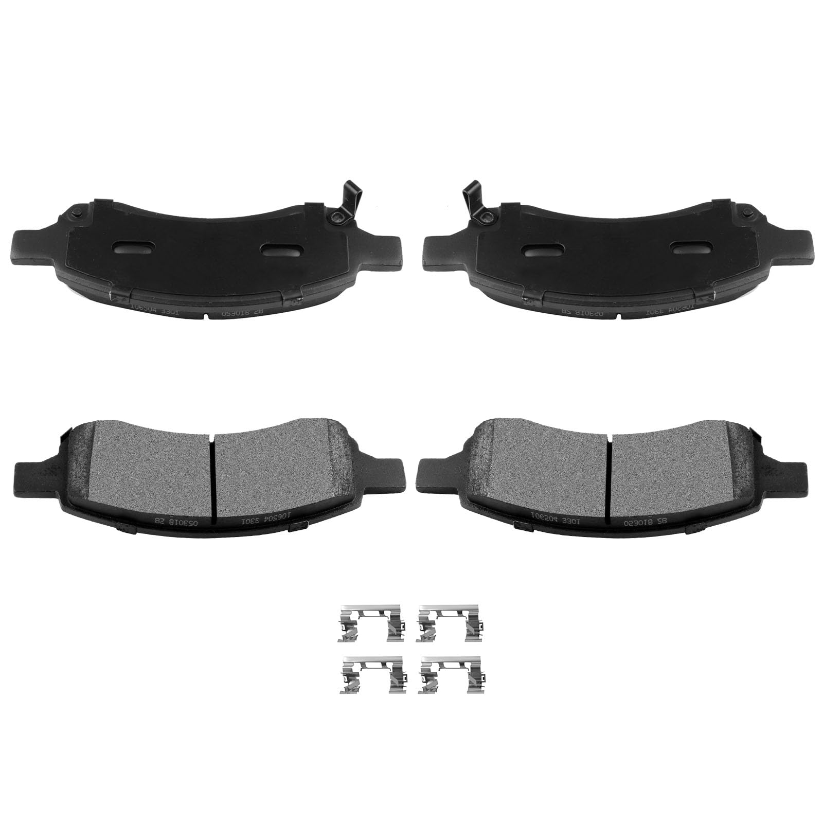 Automuto 4Pcs Front Semi-Metallic Disc Brake Pads Set D1169 For Buick Enclave 2008-2017,For Chevrolet Traverse 2009-2017,For Gmc