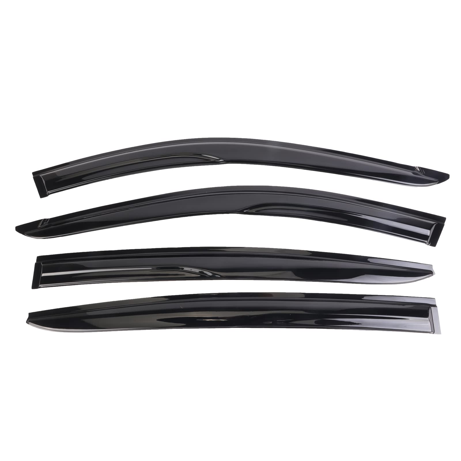 Saoknce 4 Pieces Tape-On Extra Durable Rain Guards Fit For 2020-2023 Nissan Versa,Window Deflectors,Window Visors (Smoke Black)