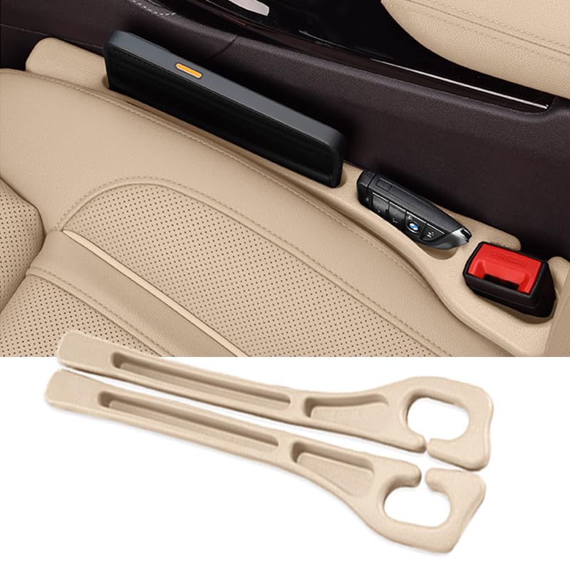 Mtverver Car Seat Gap Filler Organizer Universal Fit Car SUV Truck Console Side Plug Strip Stopping Phone Key from Falling, Pack