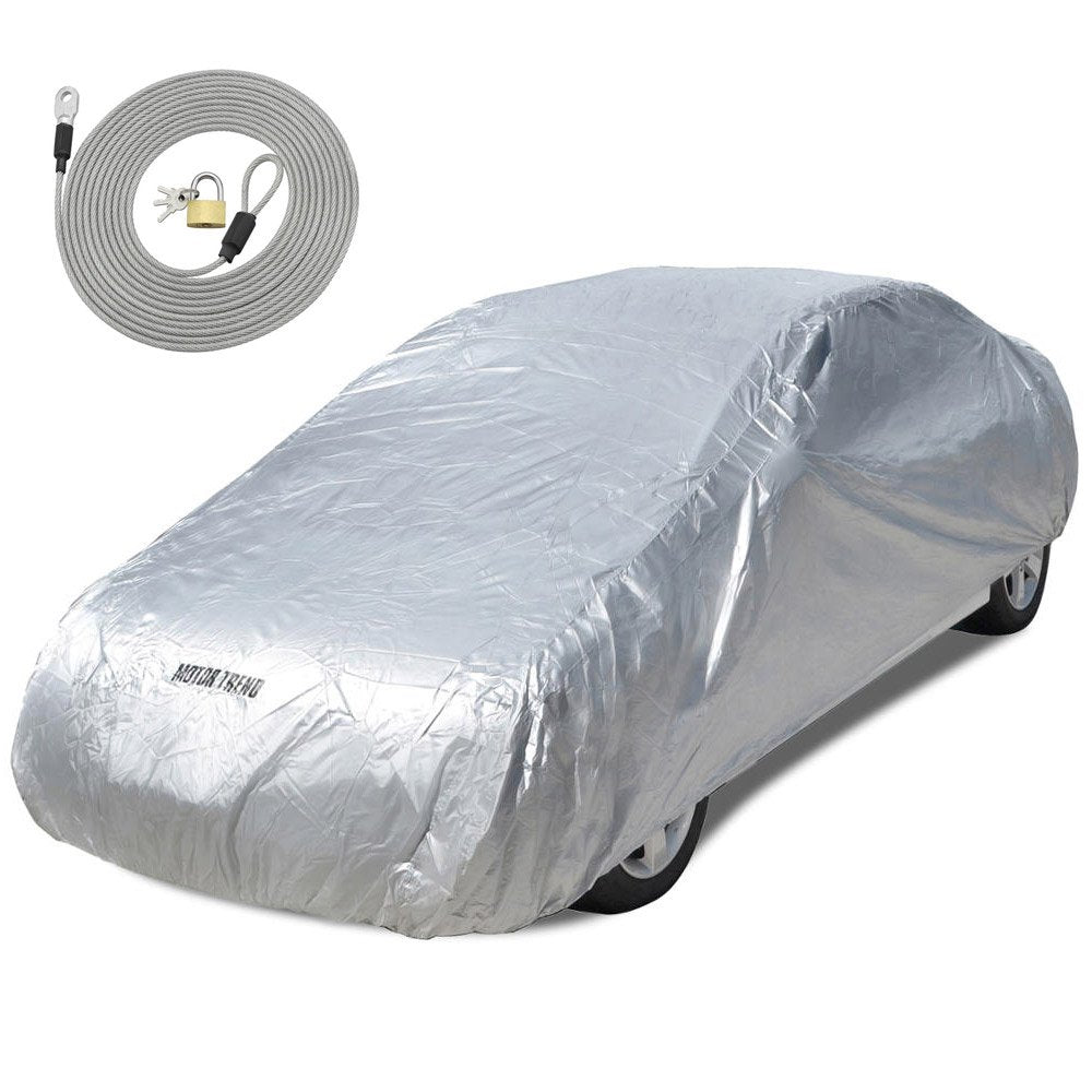 Motor Trend All Season Weatherwear 1-Poly Layer Snow Proof, Water Resistant Car Cover Size Xl1 - Fits Up To 210'' - Cc-544+Lock 