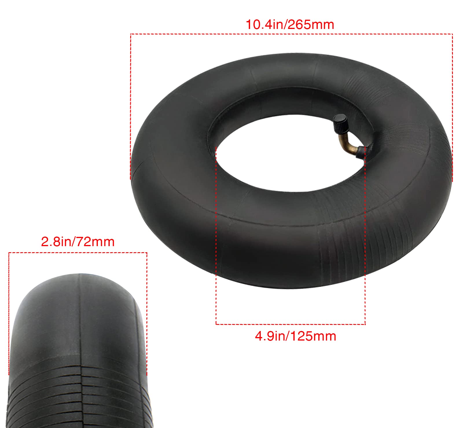 4.10/3.50-4 Inner Tube Tire 4.1/3.5-4 Heavy Duty Replacement Inner Tube For Hand Trucks, Dollies, Wheelbarrows, Tractors, Lawn Mowers, Trailers And More - 4.10 3.50-4 Tire Tube (2-Pack)