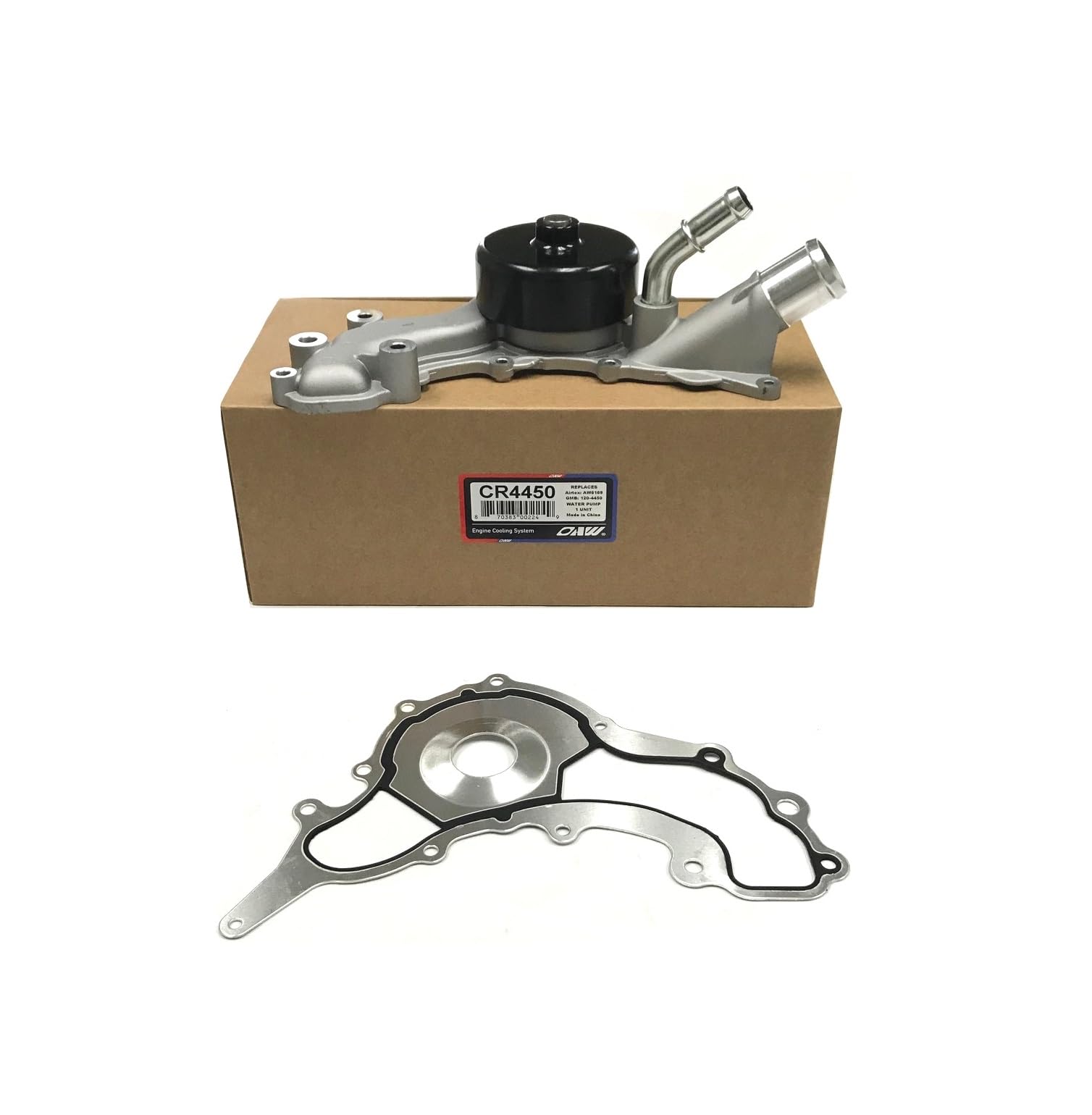 OAW CR4450 Water Pump for 3.6L-V6 engine on 11-23 Challenger/Charger/300, 11-14 Avenger/200/Routan, 11-15 Durango/Grand Cherokee