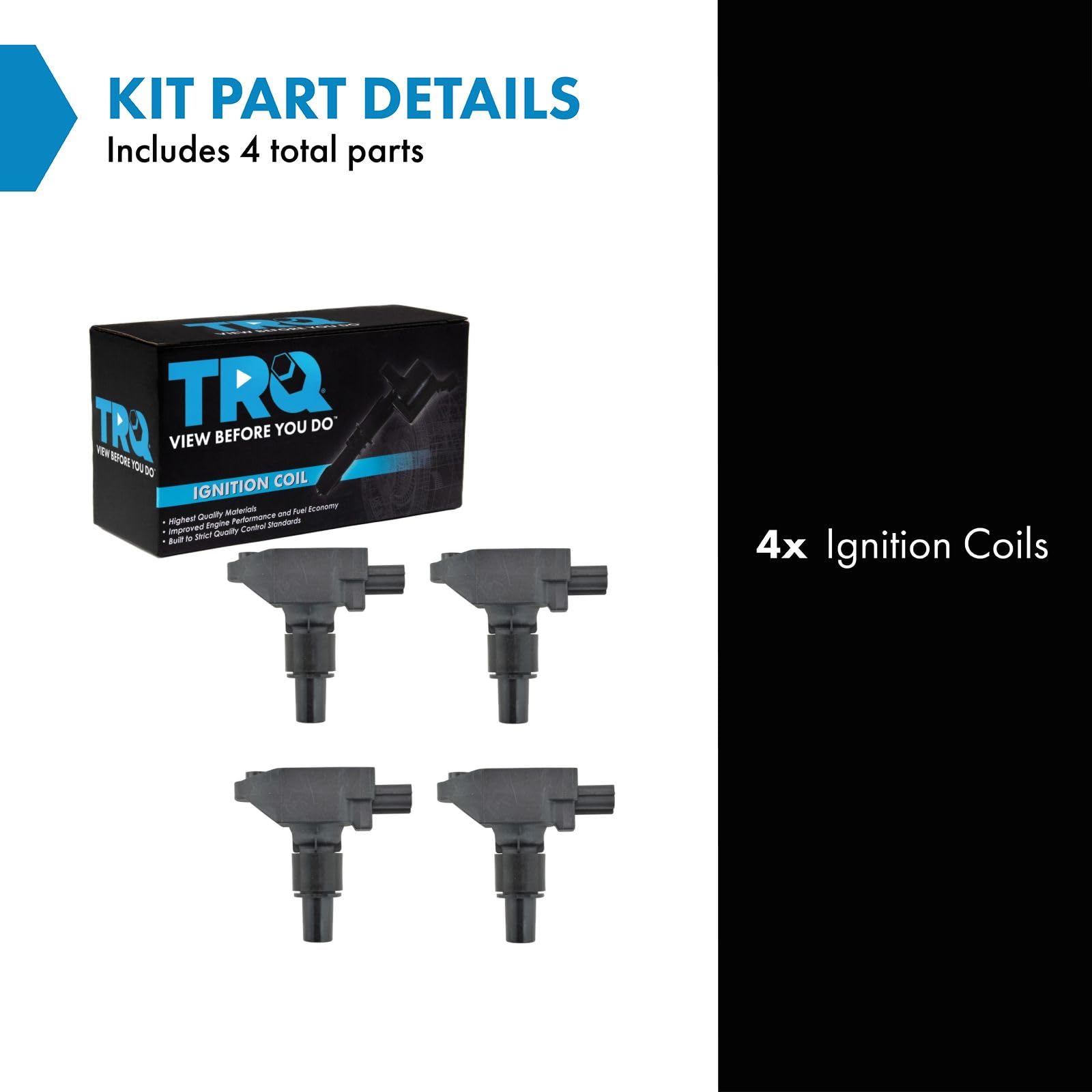 Trq Ignition Coil Set Compatible With 2004-2011 Mazda Rx-8