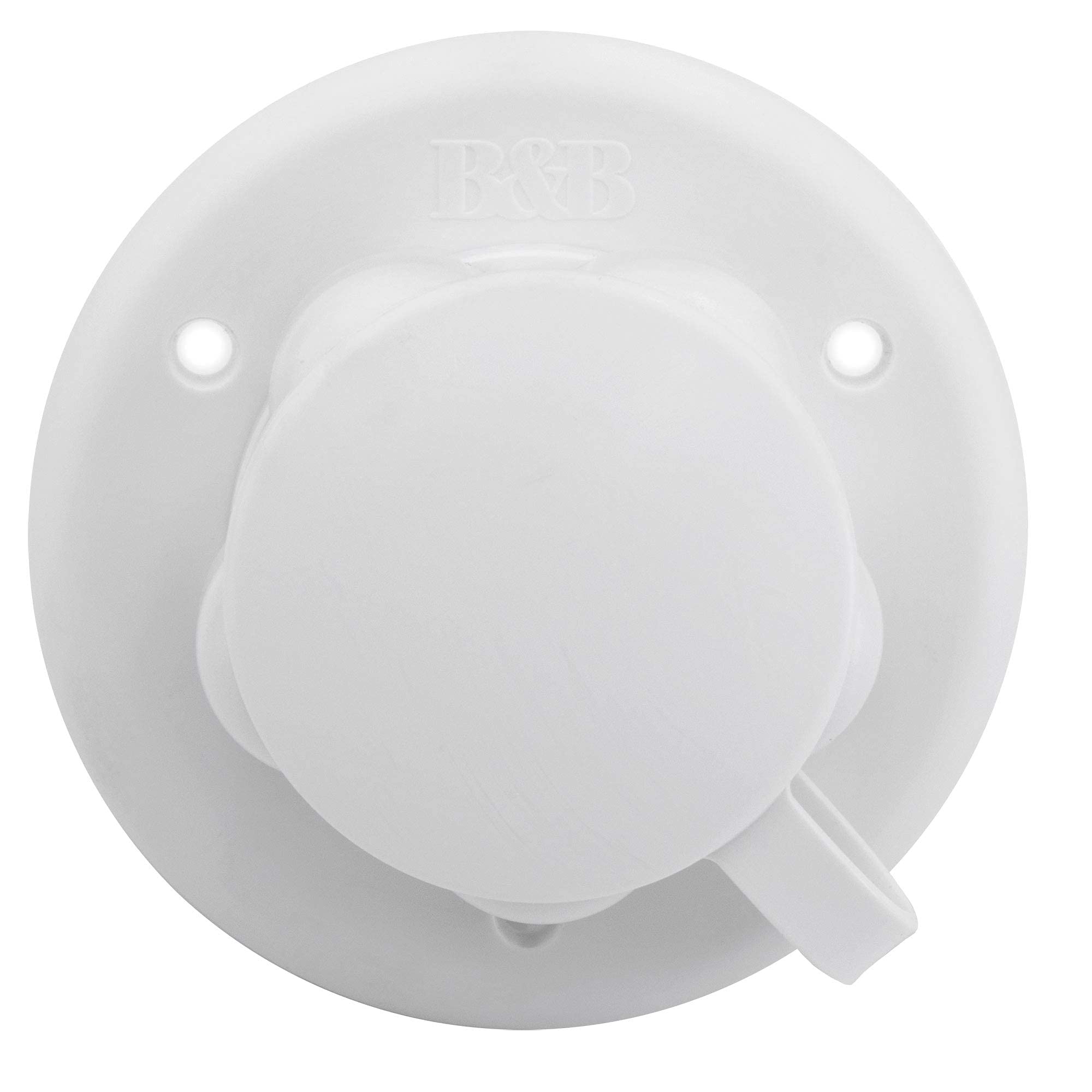 Recpro Rv City Water Fill Inlet | Plastic Flange With Check Valve | Camper | Trailer | Marine (White) | Made In Usa