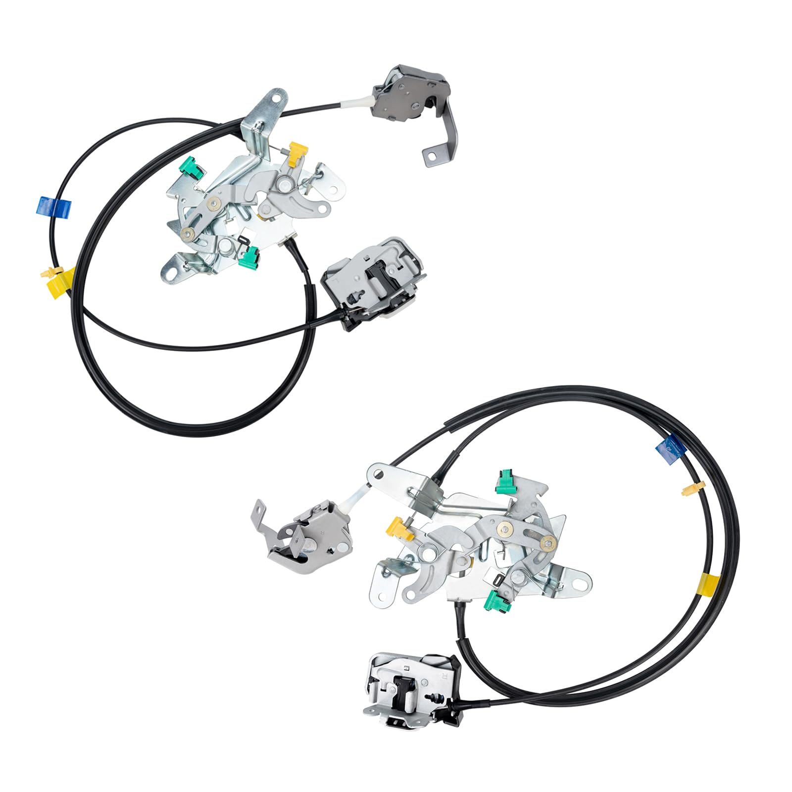 Qagea Rear Door Lock Latch & Cable - Left Driver & Right Passenger Side - Replacement For 99-07 Ford F250 F350 F450 F550 Super D