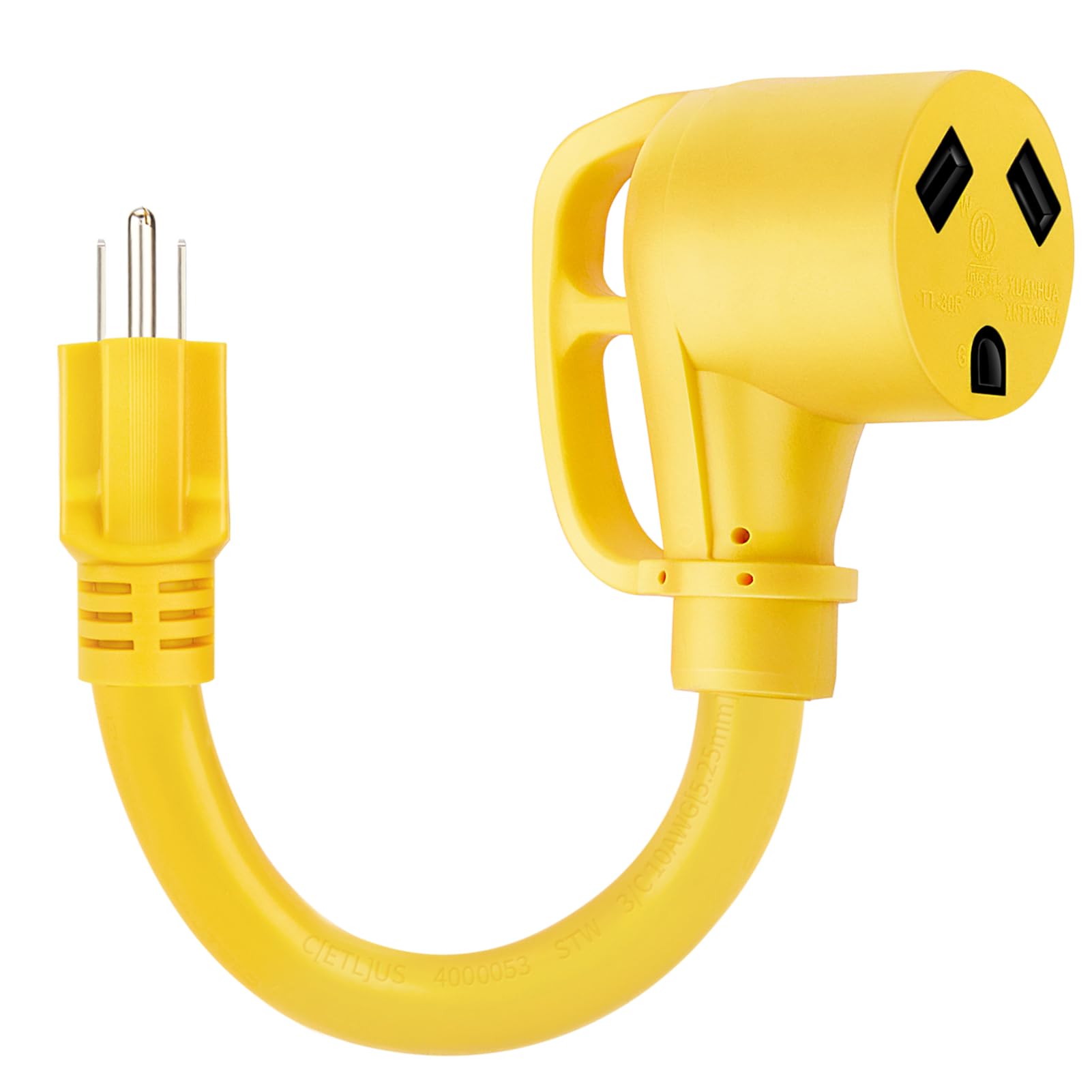 Kohree 30 Amp To 110V Adapter Rv Plug, 15A Male To 30A Female Rv Power Adapter, Nema 5-15P To Tt-30R Rv Dogbone Electrical Adapt