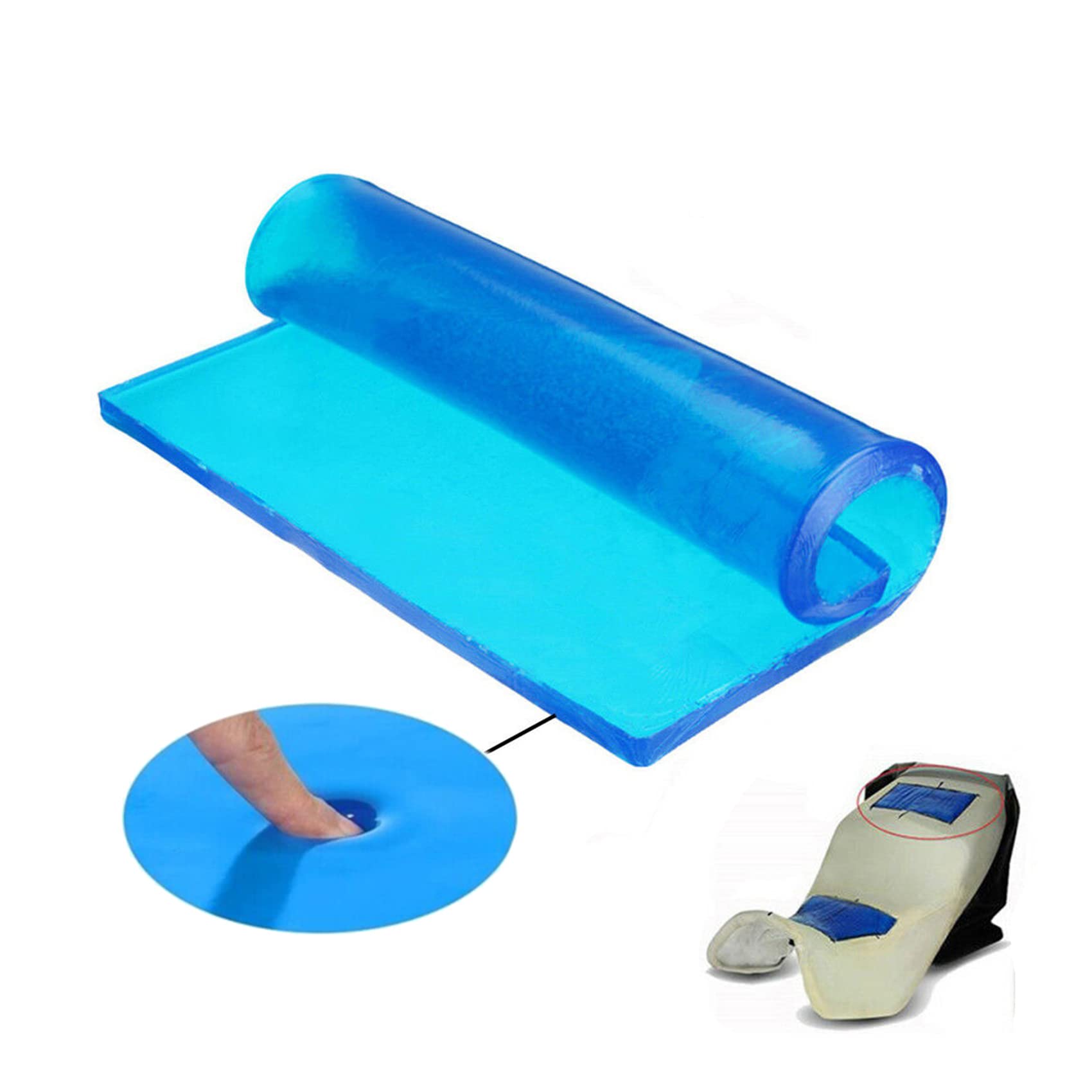 Lisylineauto Motorcycle Seat Gel Pad Seat Cushion Shock Absorption Mats Reduce Fatigue Comfortable Soft Gel Pad Cool Diy Seat Pad Motorcycle Seat Foam Car Office Chair Seat Cushion (25 X 22 X 1Cm)