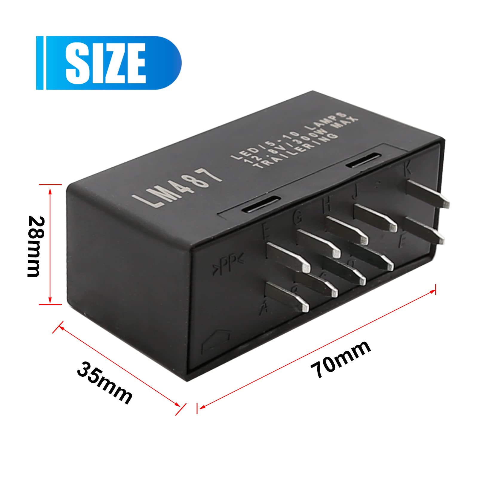 VIKKSAER LM487 LED Flasher Relay - 10383321 Turn Signal Relay for Chevy GMC Cadillac Hummer 03-07 Models, Warning & Turn Signal Flasher