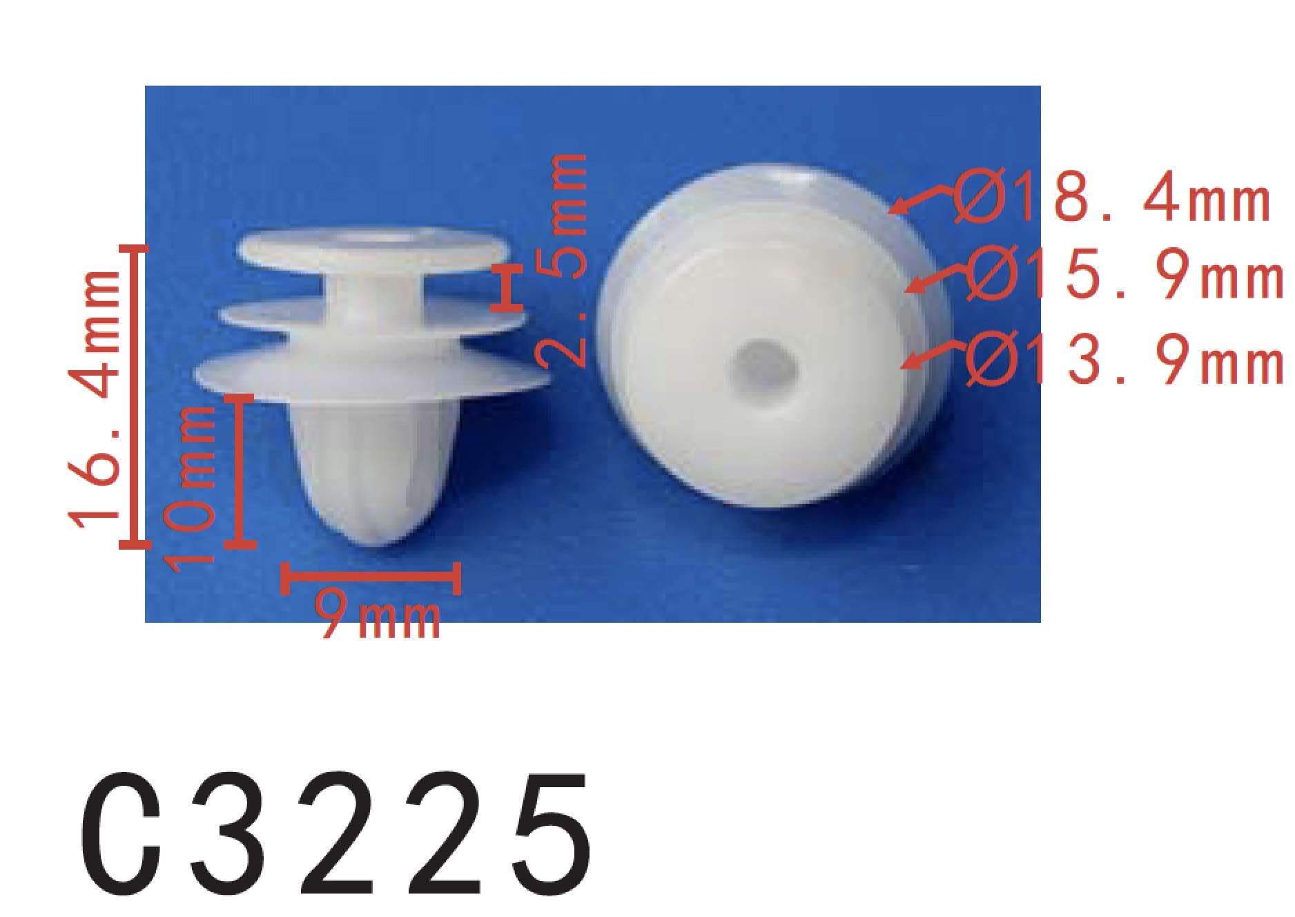 Autobahn88 Retainer Clip For Trunk Trim Molding, Compatible With Nissan (Oem: 849150W010) (Pack Of 20)