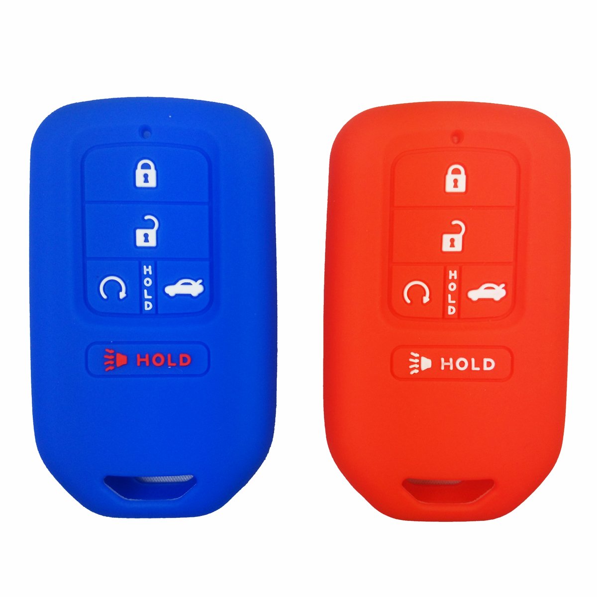 Coolbestda 2Pcs Silicone Key Fob Cover Glove Protector Skin Remote Jacket Bag for 2018 2019 2020 2021 Honda Accord Civic CR-V CR