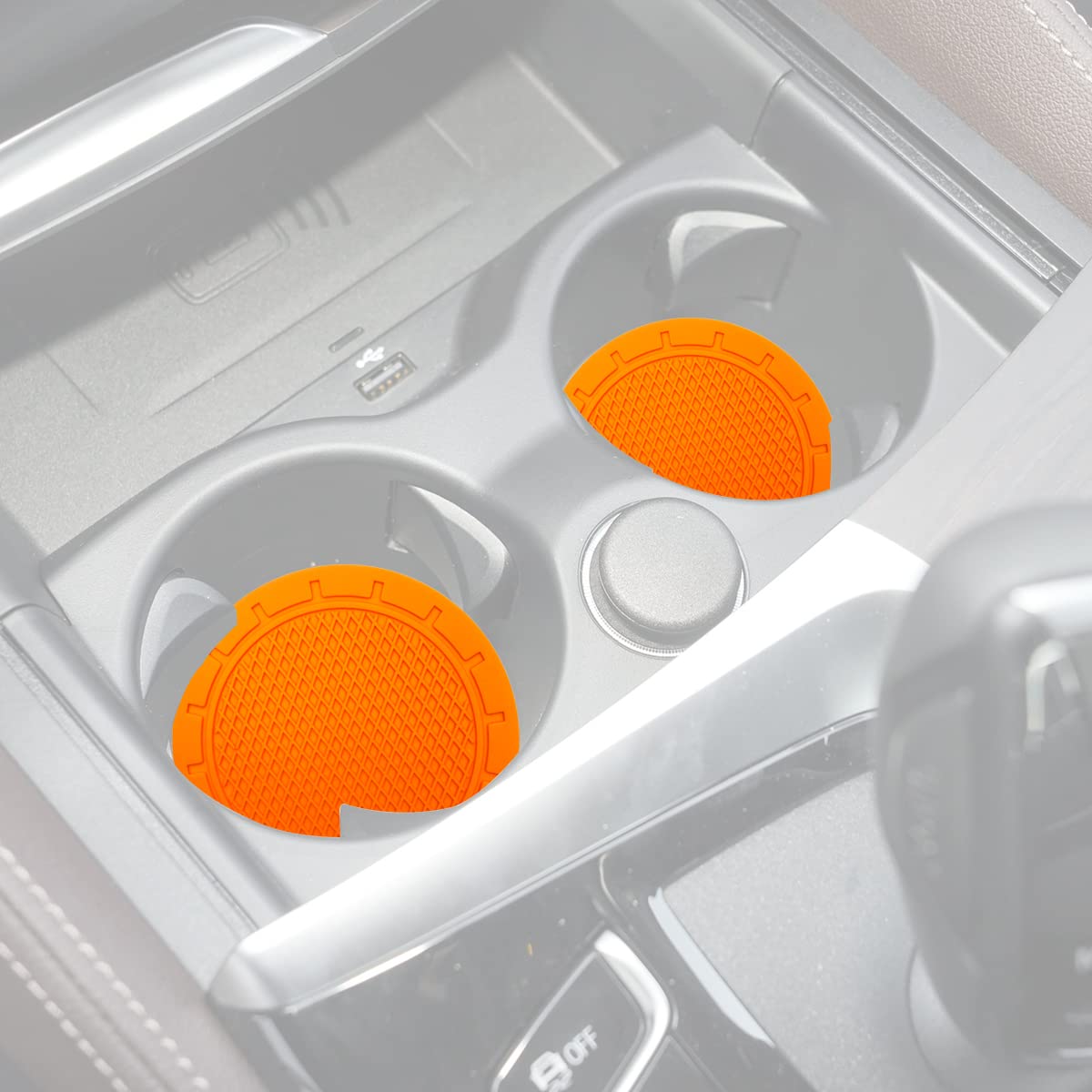 Car Cup Holder Coaster, 4 Pack 2.75 Inch Diameter Pvc Non-Slip Universal Insert Coaster, Durable, Suitable For Most Car Interior