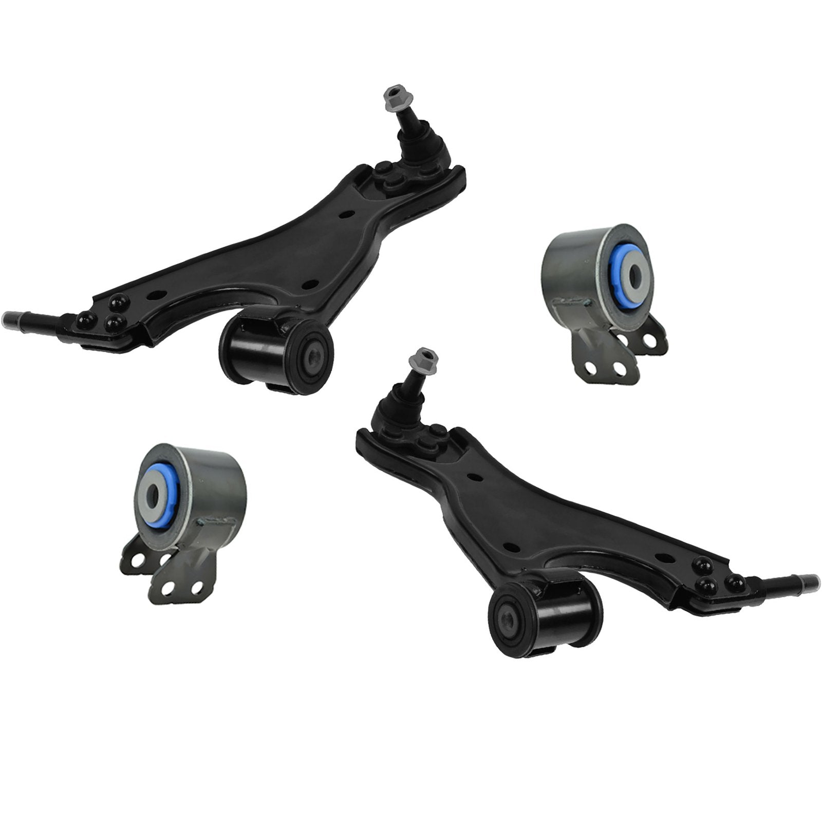 TRQ Front Lower Control Arm with Ball Joint Set Control Arm Bushing Compatible with 08-17 Buick 09-17 Chevrolet 07-17 GMC 07-10 