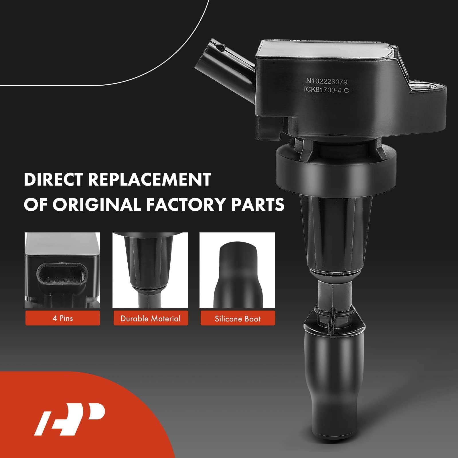 A-Premium Ignition Coils And Spark Plugs Kits Compatible With Hyundai Elantra 2017-2020, Sonata 2015-2019, Tucson 2016-2018, Kon