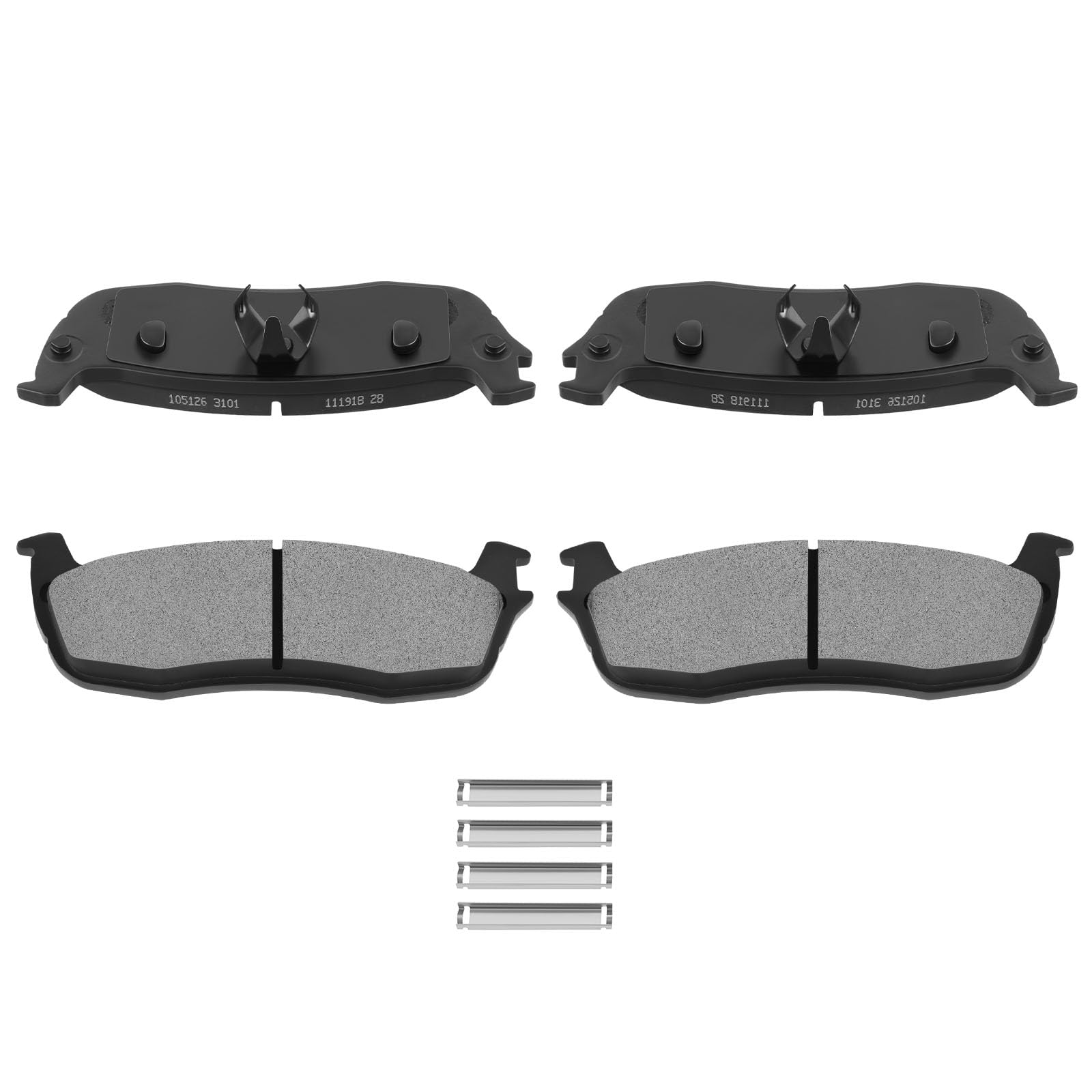 Automuto 4Pcs Rear Semi-Metallic Disc Brake Pads Set D879 For Ford Expedition For F-150 For F-150 Heritage For F-250 For Lincoln