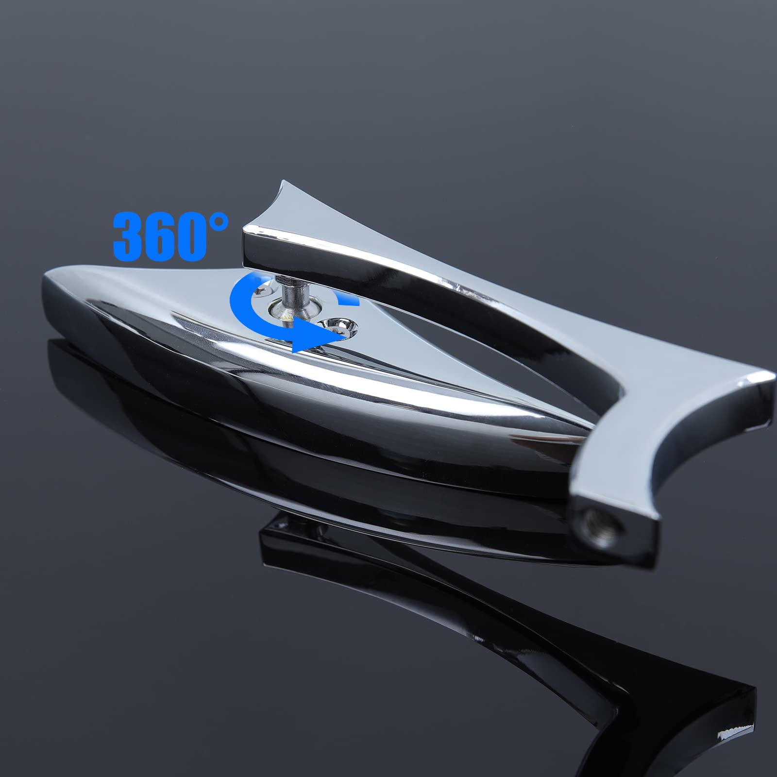 Chrome Motorcycle Side Mirrors Blade Compatible With Honda Yamaha Harley Road King Street Electra Glide Road Glide Dyna Softail