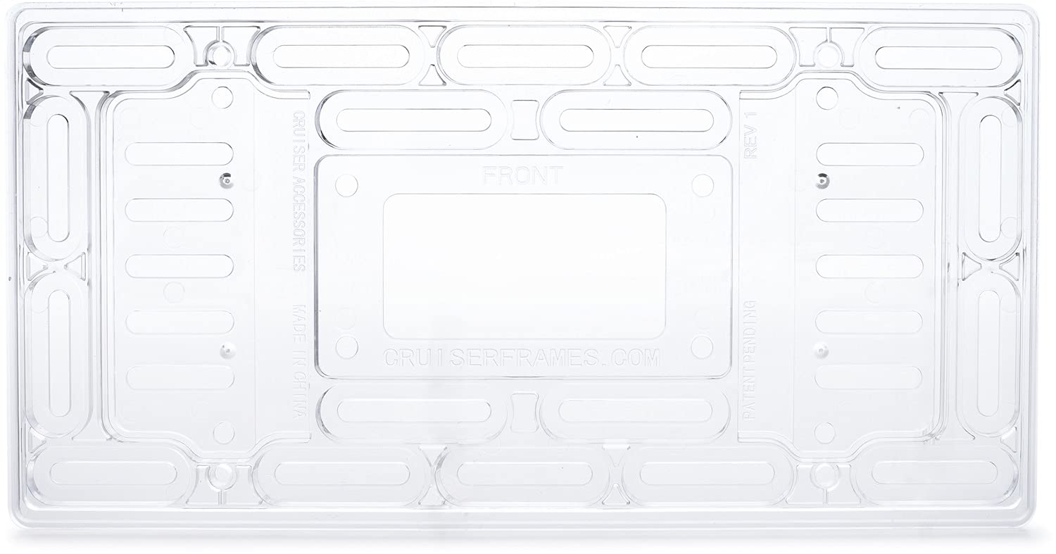 Cruiser Accessories 79000 Universal License Plate Mount License Plate Frame, Clear